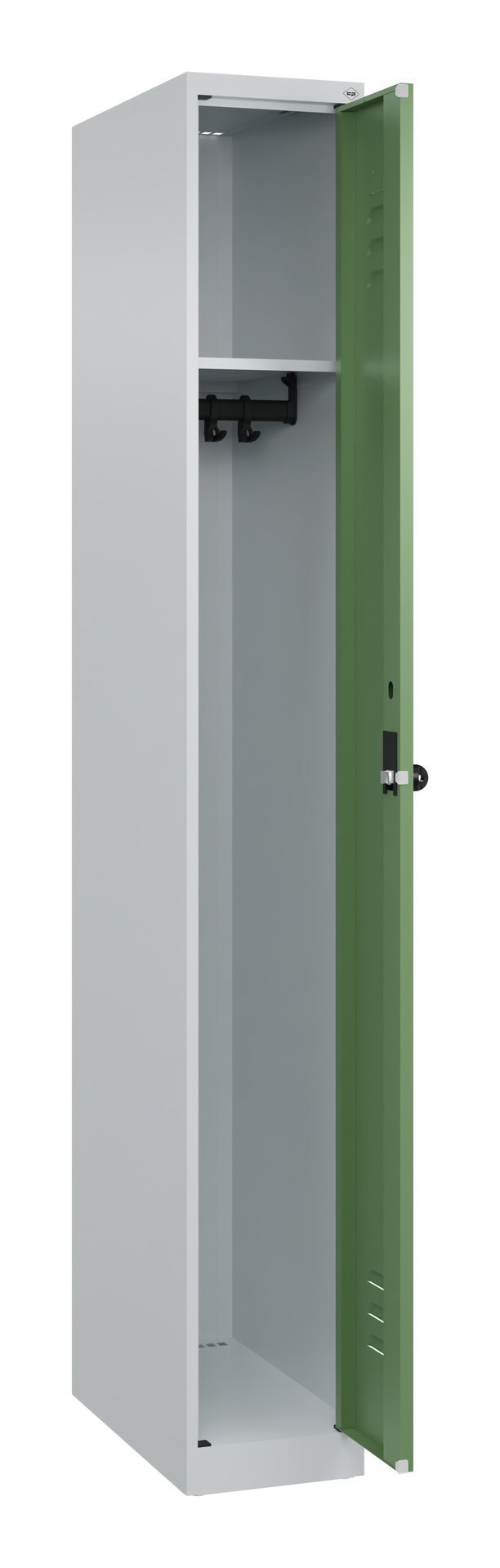 C+P Spind Classic PLUS, 1 Abteil, 1850x250x500mm, 7035/6011 Produktbild img1 L
