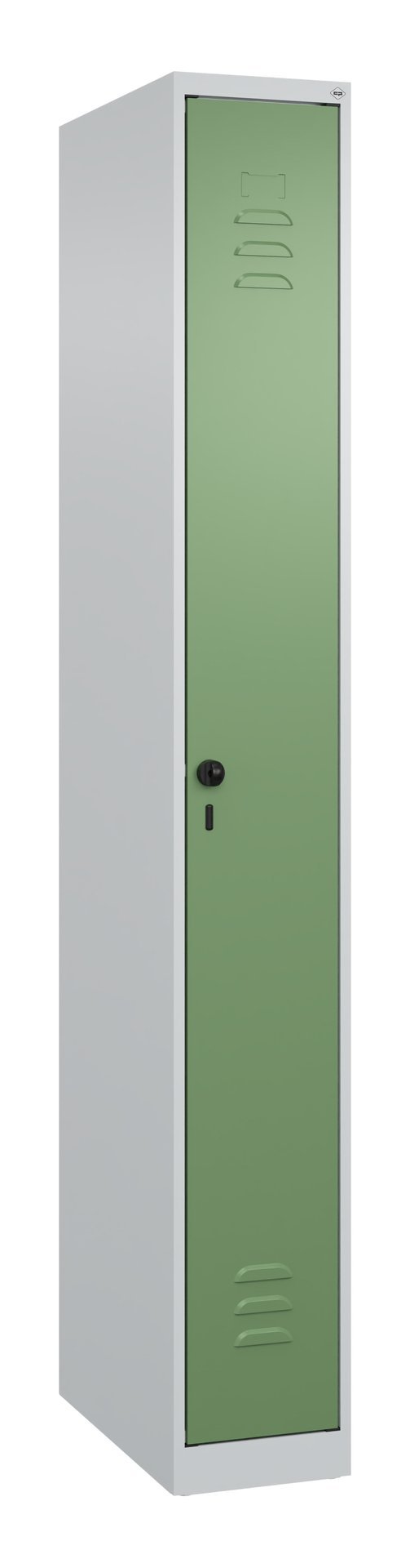 C+P Spind Classic PLUS, 1 Abteil, 1850x250x500mm, 7035/6011 Produktbild img2 L