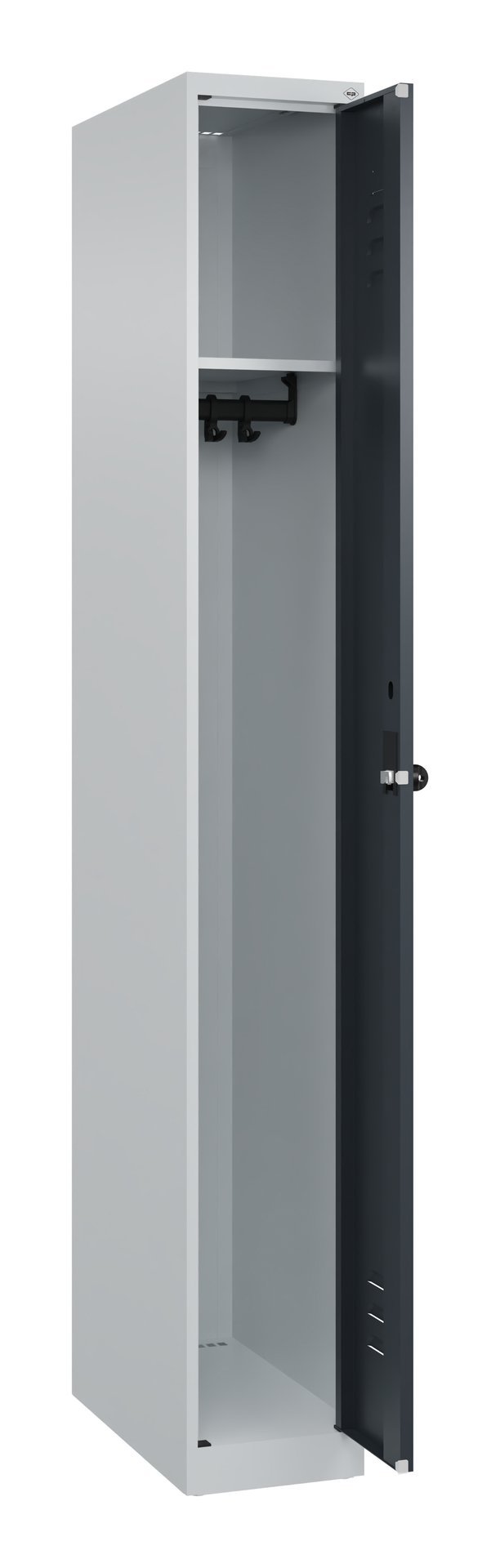C+P Spind Classic PLUS, 1 Abteil, 1850x250x500mm, 7035/7016 Produktbild img1 L