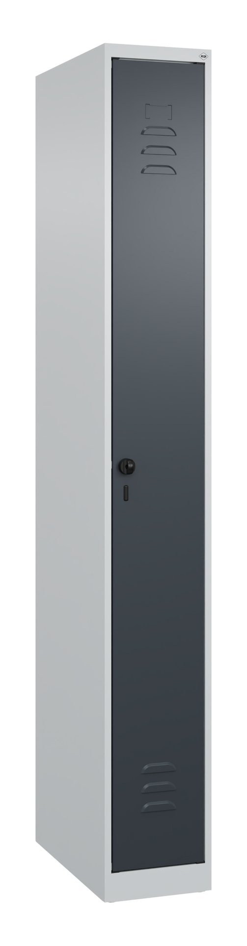 C+P Spind Classic PLUS, 1 Abteil, 1850x250x500mm, 7035/7016 Produktbild img2 L