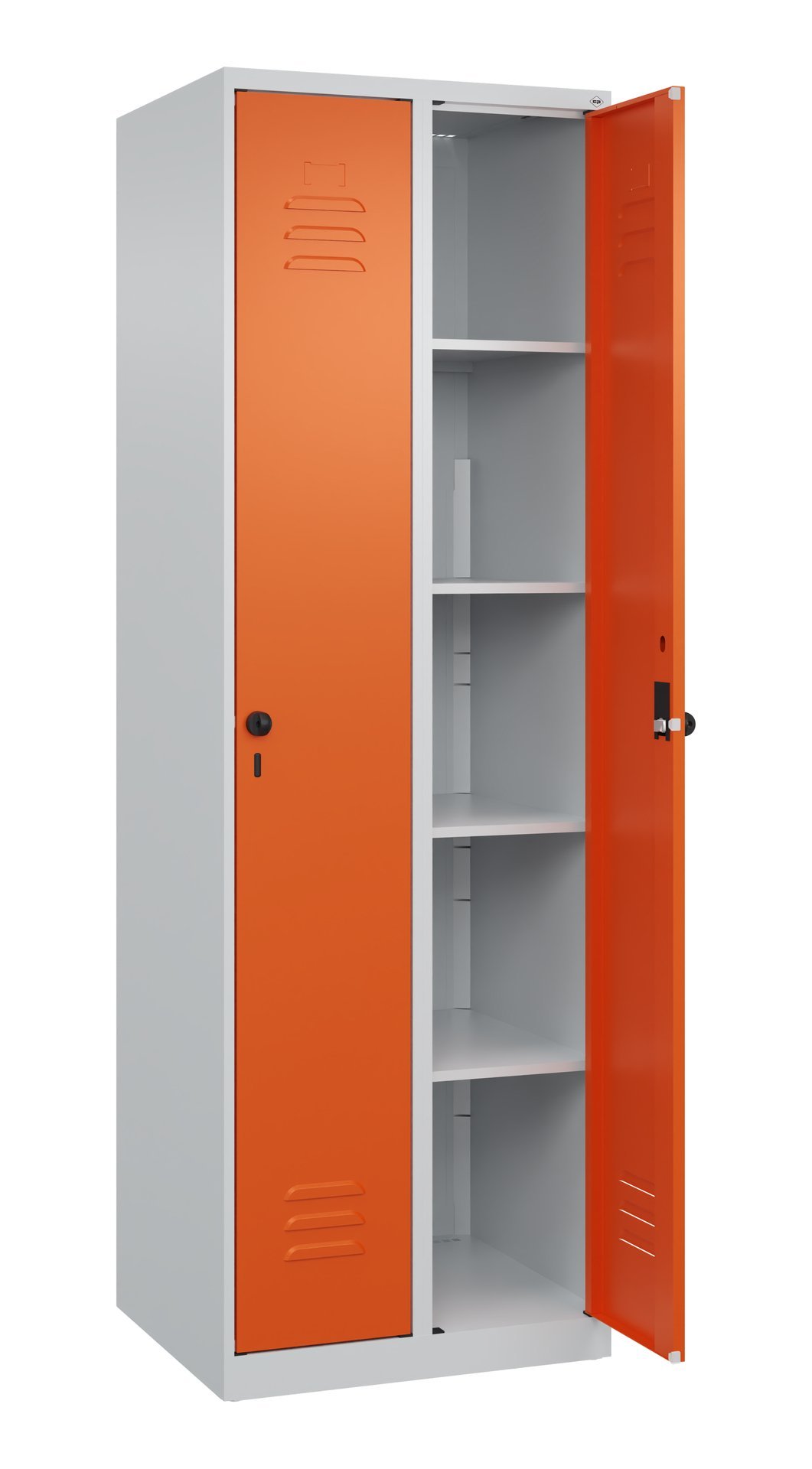 C+P Wäsche-Spind Classic PLUS, 2 Abteile, 1850x600x500mm, 7035/2004 Produktbild img1 L
