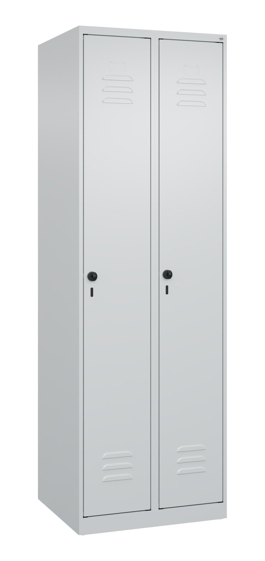 C+P Wäsche-Spind Classic PLUS, 2 Abteile, 1850x600x500mm, 7035/7035 Produktbild img3 L