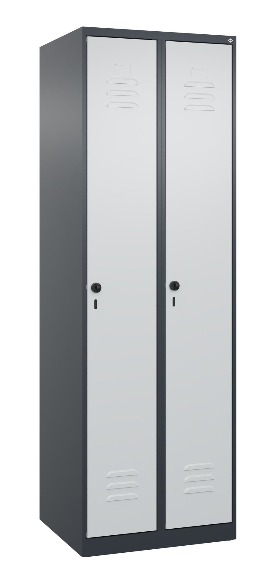 C+P Wäsche-Spind Classic PLUS, 2 Abteile, 1850x600x500mm, 7016/7016 Produktbild img2 L