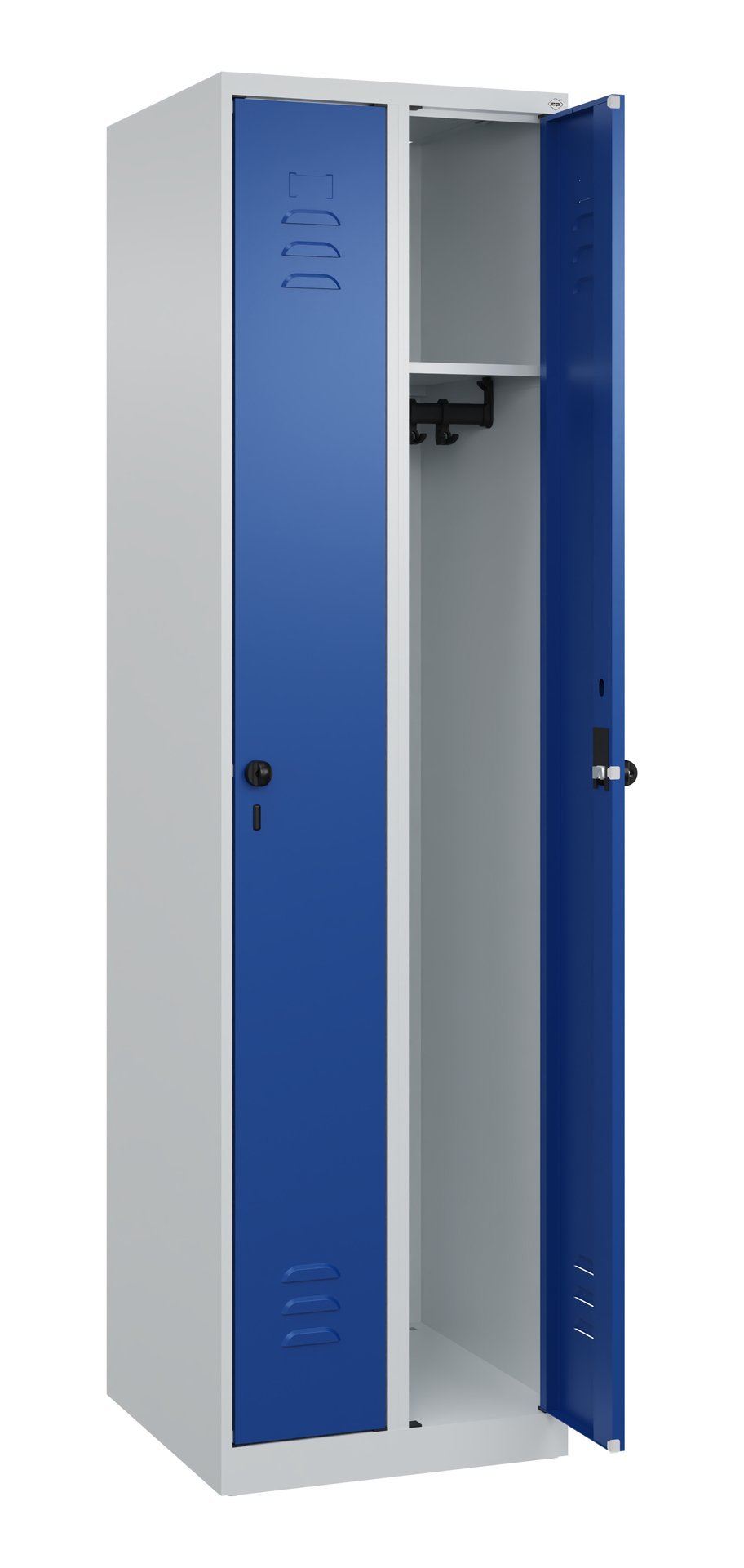 C+P Spind Classic PLUS, 2 Abteile, 1850x500x500mm, 7035/5010 Produktbild img1 L