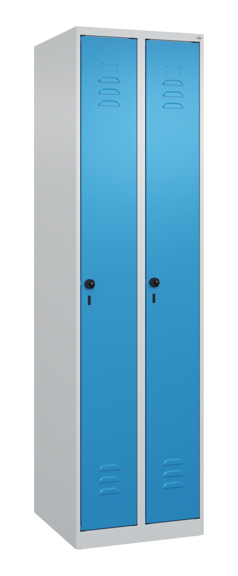 C+P Spind Classic PLUS, 2 Abteile, 1850x500x500mm, 7035/5012 Produktbild img2 L