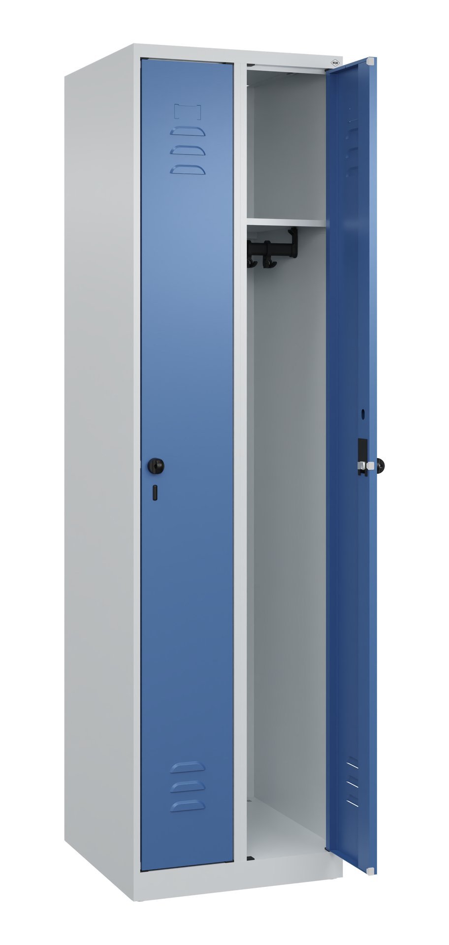 C+P Spind Classic PLUS, 2 Abteile, 1850x500x500mm, 7035/5023 Produktbild img1 L