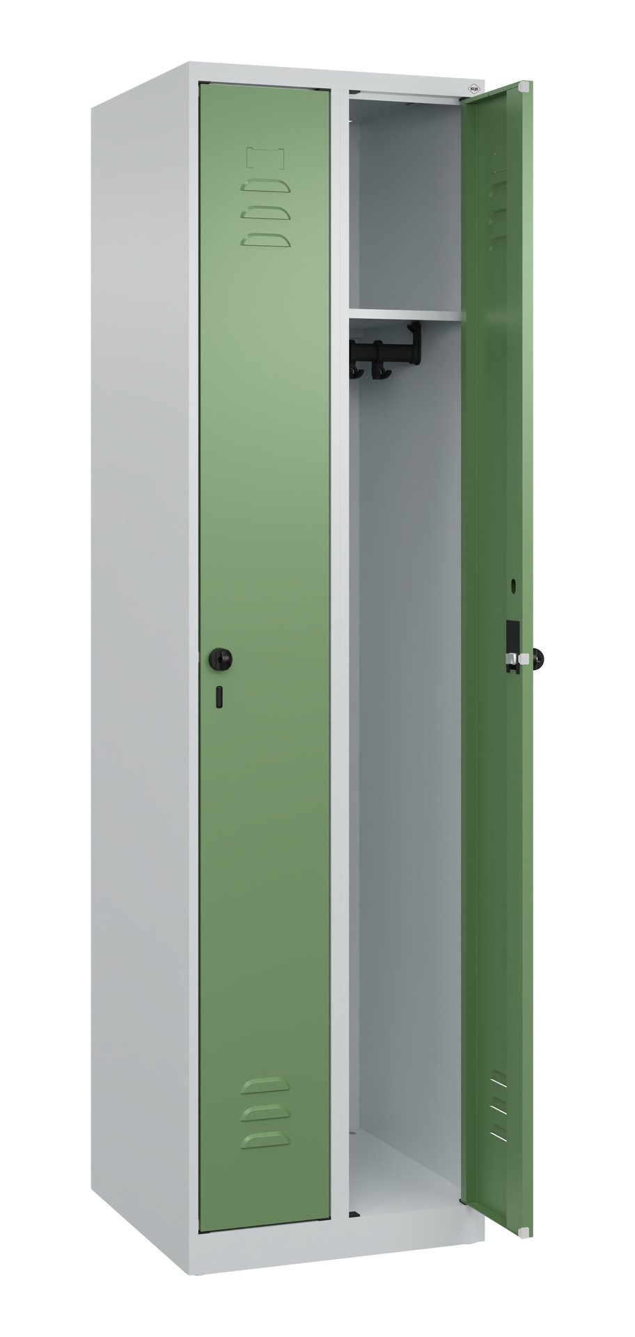 C+P Spind Classic PLUS, 2 Abteile, 1850x500x500mm, 7035/6011 Produktbild img1 L