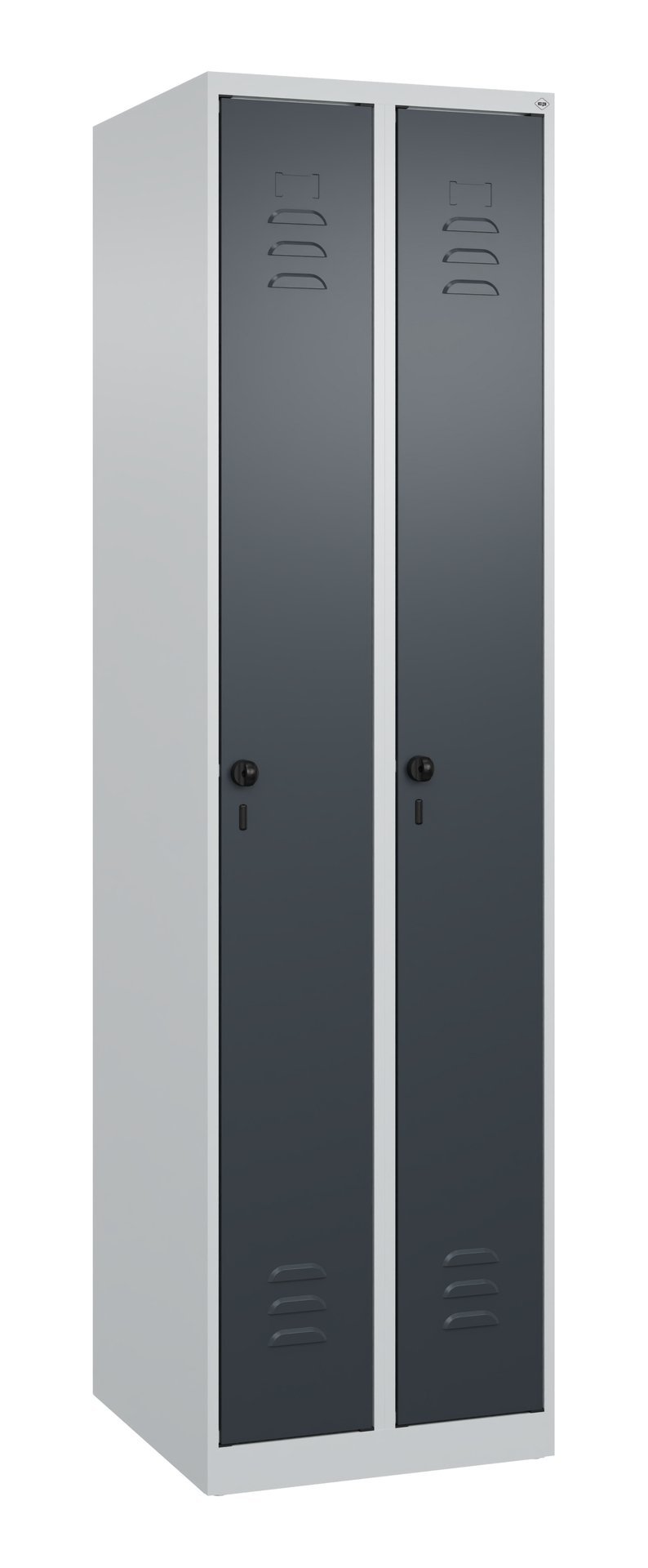 C+P Spind Classic PLUS, 2 Abteile, 1850x500x500mm, 7035/7016 Produktbild img2 L