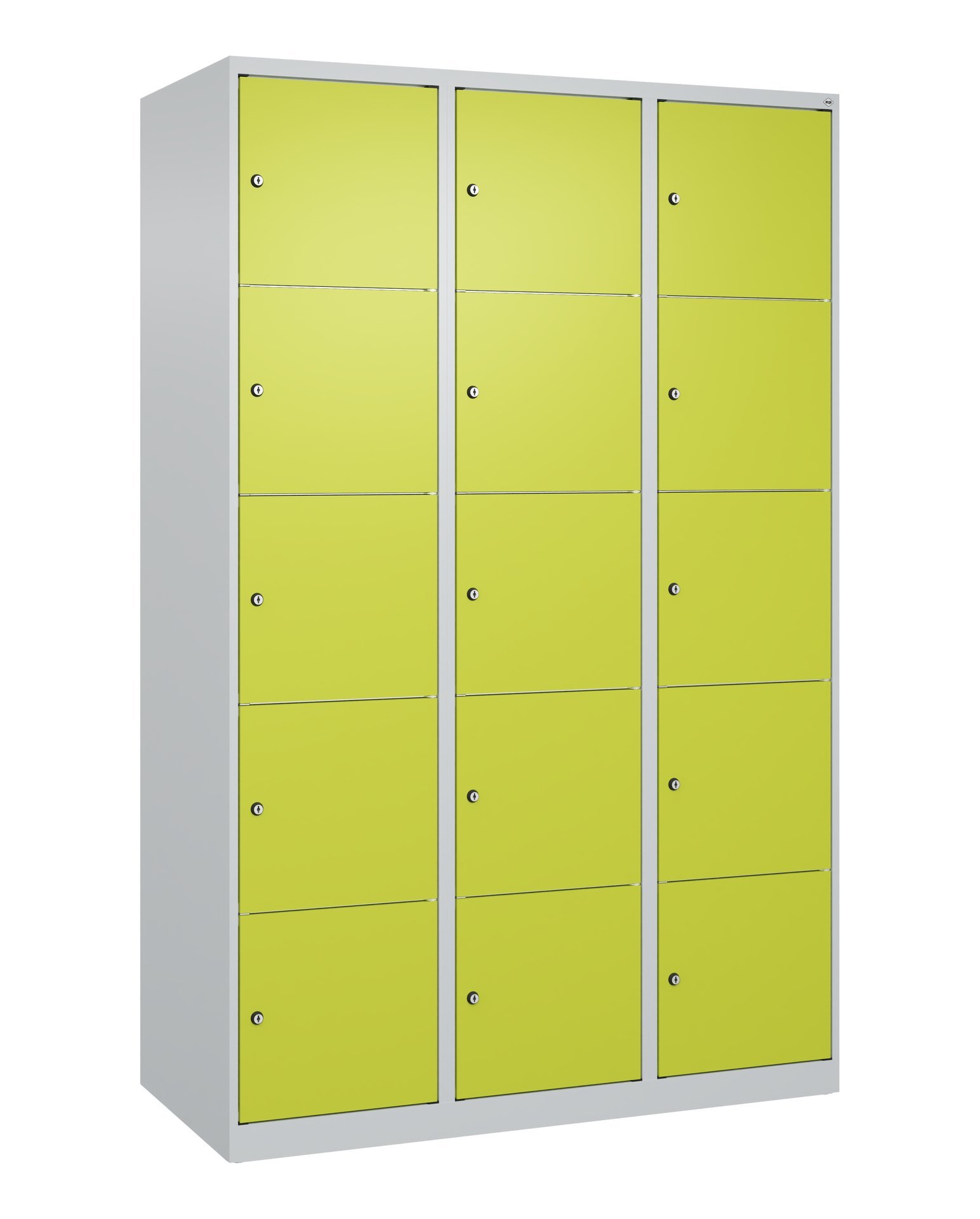 C+P Schließfachschrank Classic PLUS, 15 Fächer, 1850x1200x500mm, 7035/0024 Produktbild img3 L