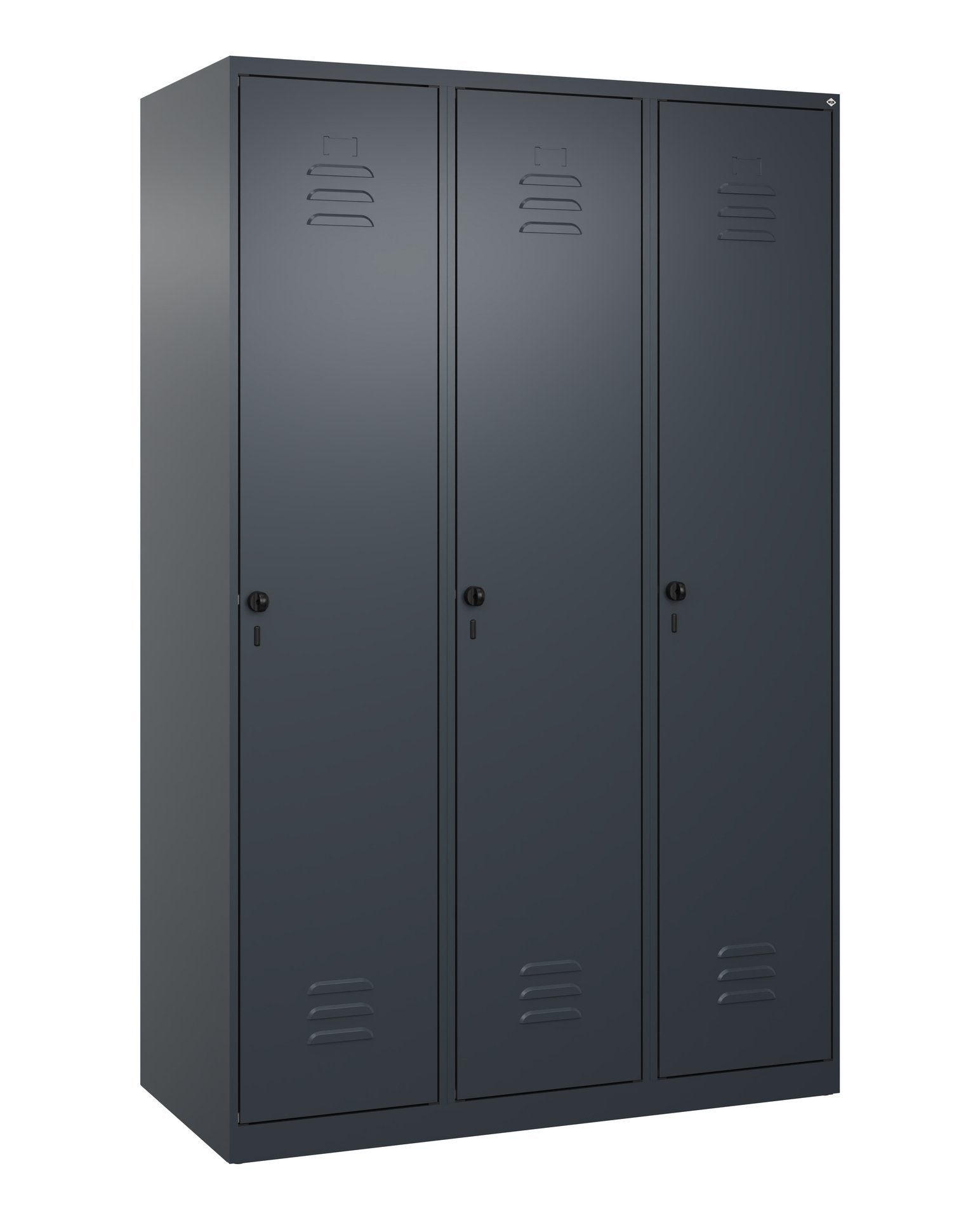 C+P Spind Classic PLUS, 3 Abteile, 1850x1200x500mm, 7016/7016 Produktbild img3 L