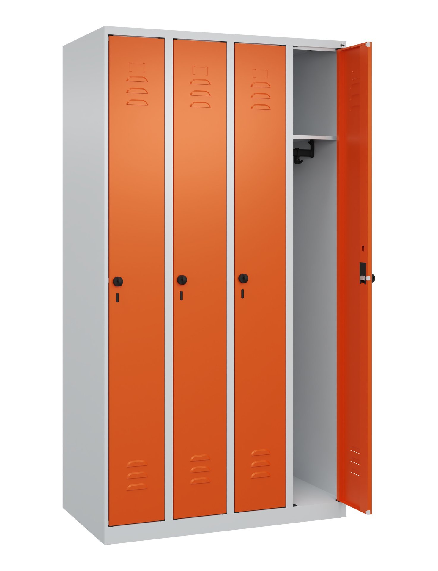 C+P Spind Classic PLUS, 4 Abteile, 1850x1000x500mm, 7035/2004 Produktbild img1 L