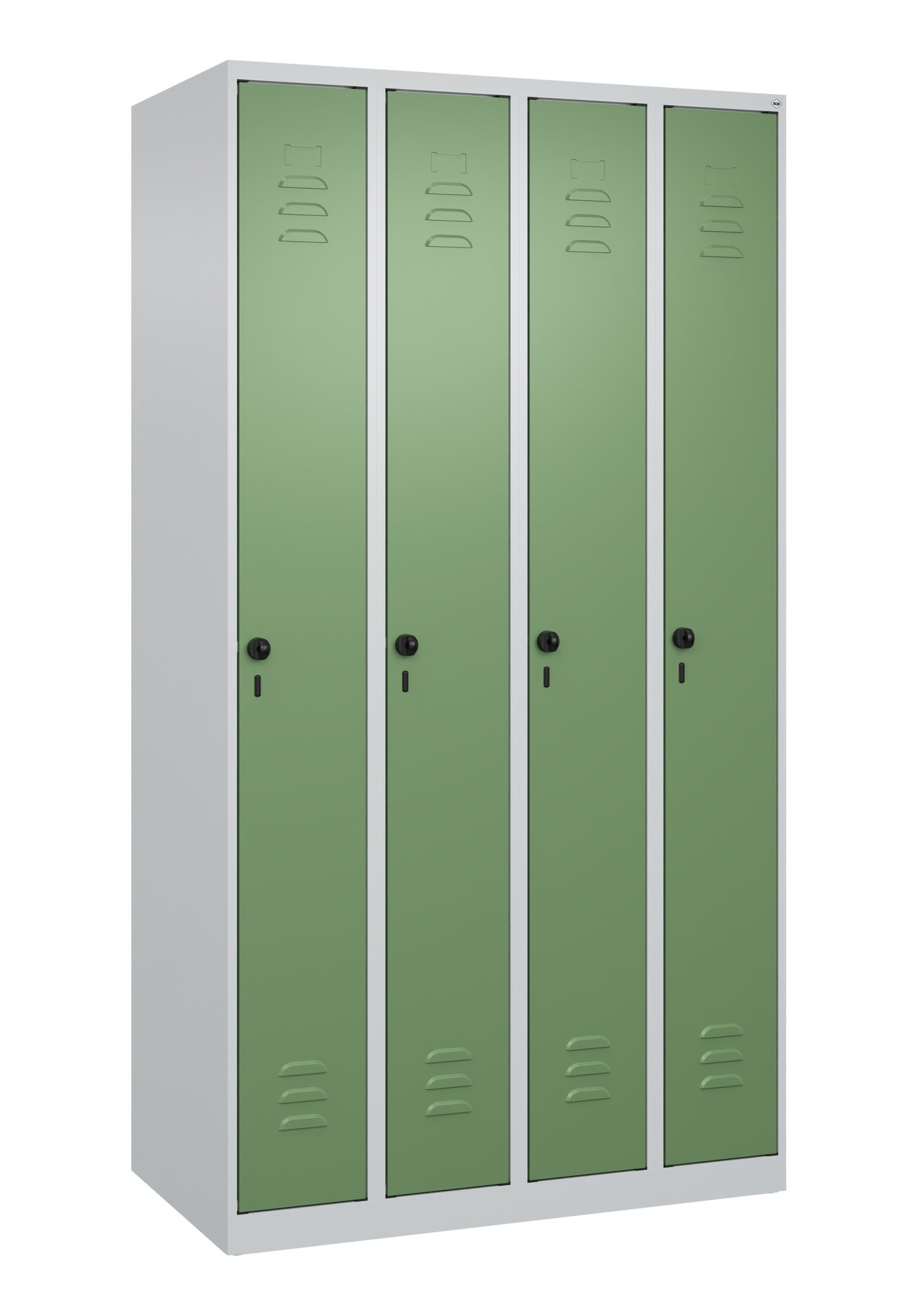 C+P Spind Classic PLUS, 4 Abteile, 1850x1000x500mm, 7035/6011 Produktbild img2 L