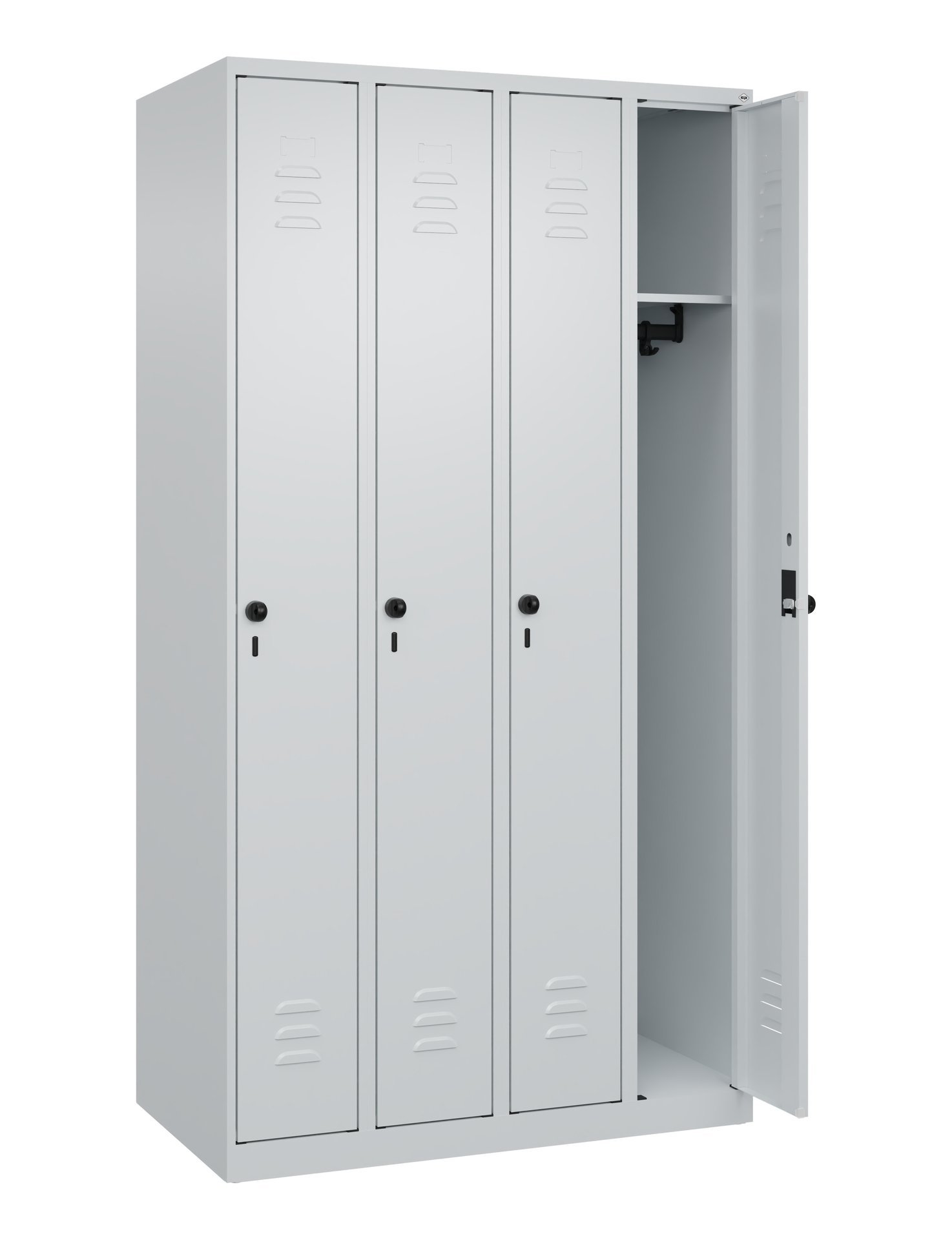 C+P Spind Classic PLUS, 4 Abteile, 1850x1000x500mm, 7035/7035 Produktbild img1 L