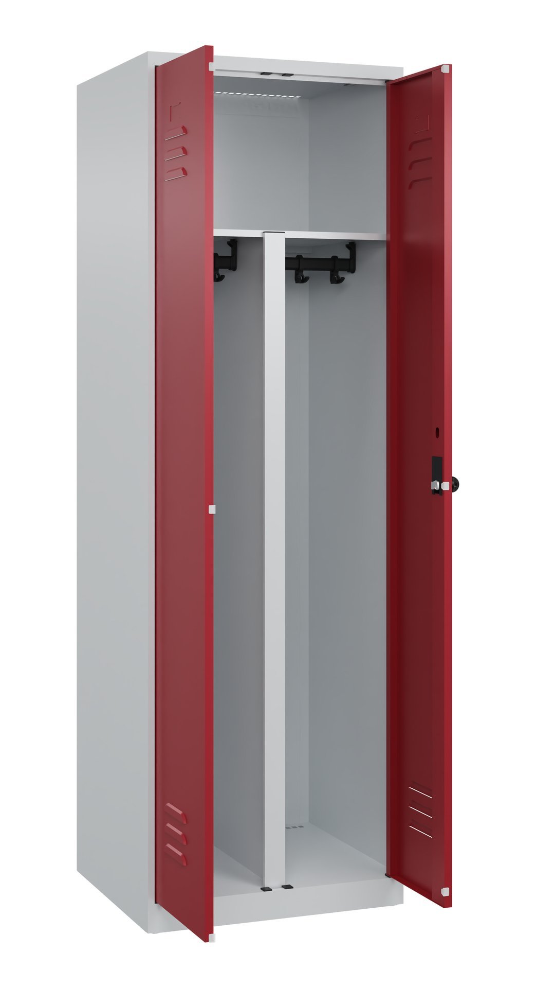 C+P PSA Doppel-Spind Classic PLUS, 2 Abteile, 1850x600x500mm, 7035/3003 Produktbild img1 L