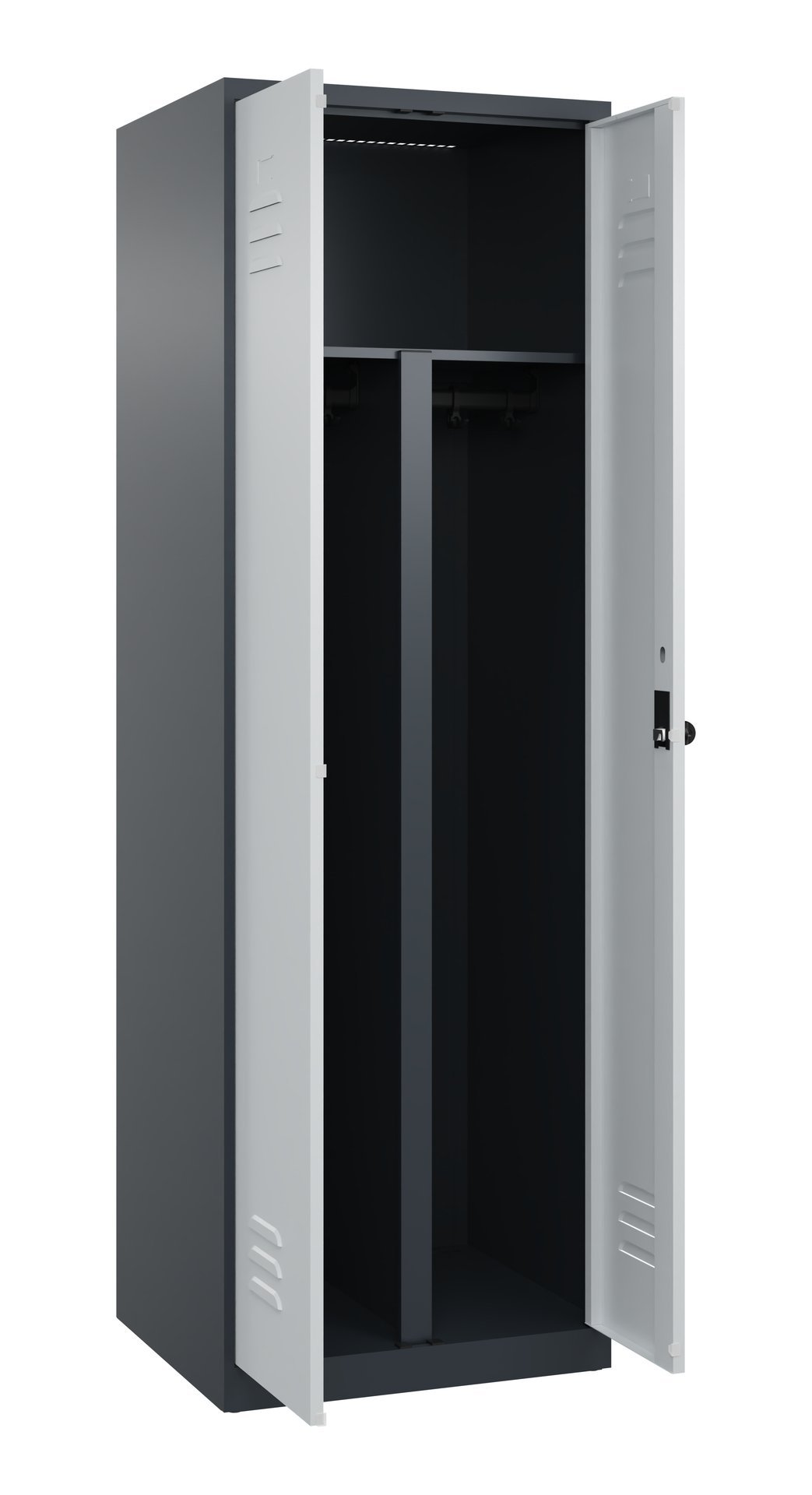 C+P PSA Doppel-Spind Classic PLUS, 2 Abteile, 1850x600x500mm, 7016/7035 Produktbild img1 L