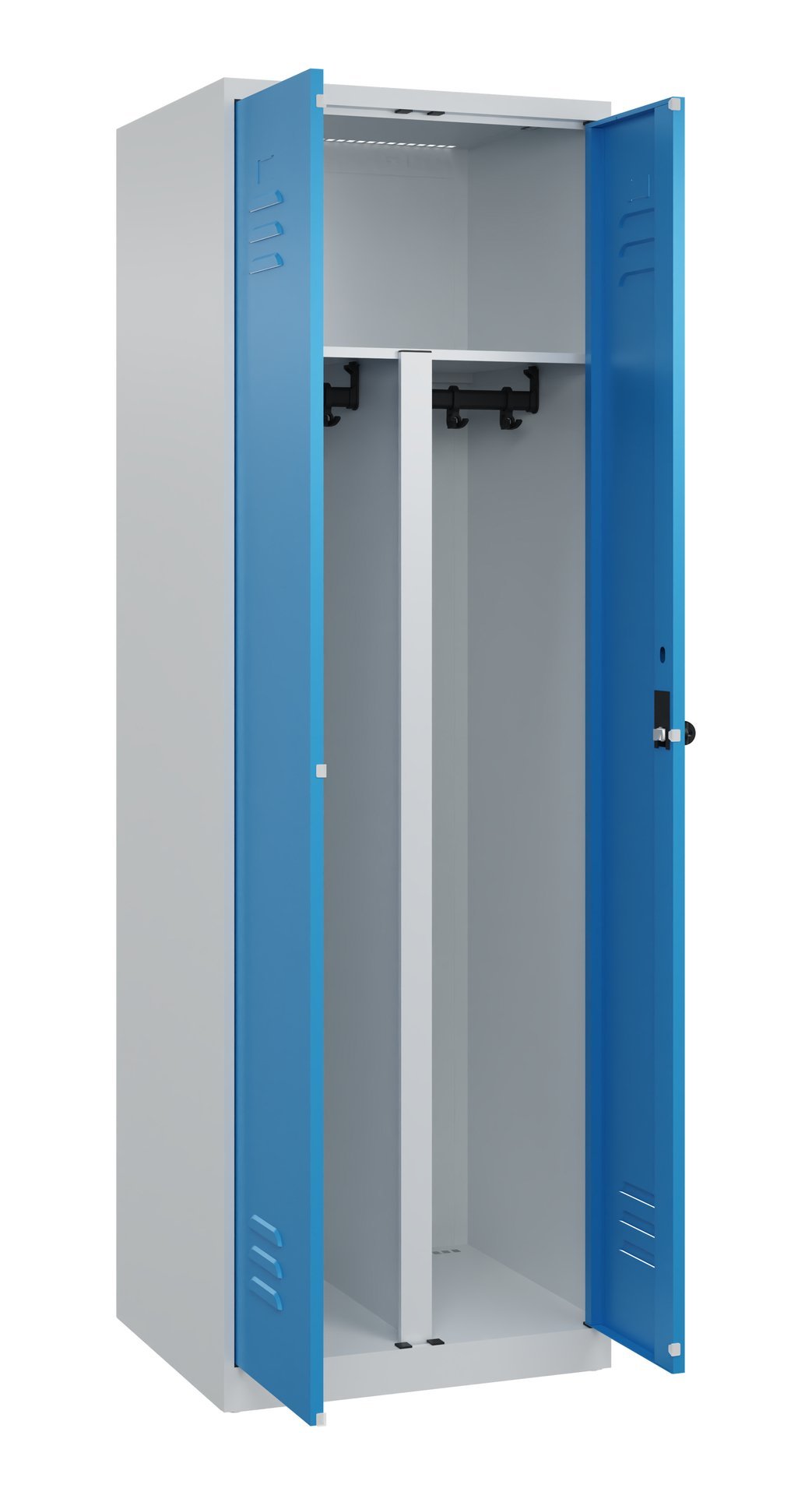 C+P PSA Doppel-Spind Classic PLUS, 2 Abteile, 1850x600x500mm, 7035/5012 Produktbild img1 L