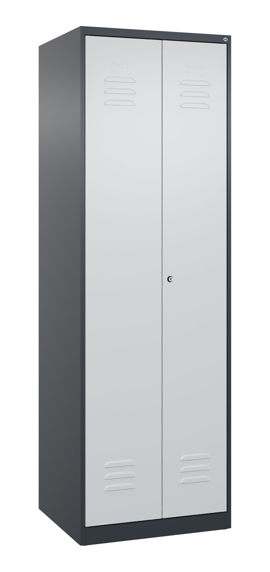 C+P Schwarz-Weiß-Spind Classic PLUS, 2 Abteile, 1850x600x500mm, 7016/7035 Produktbild img2 L