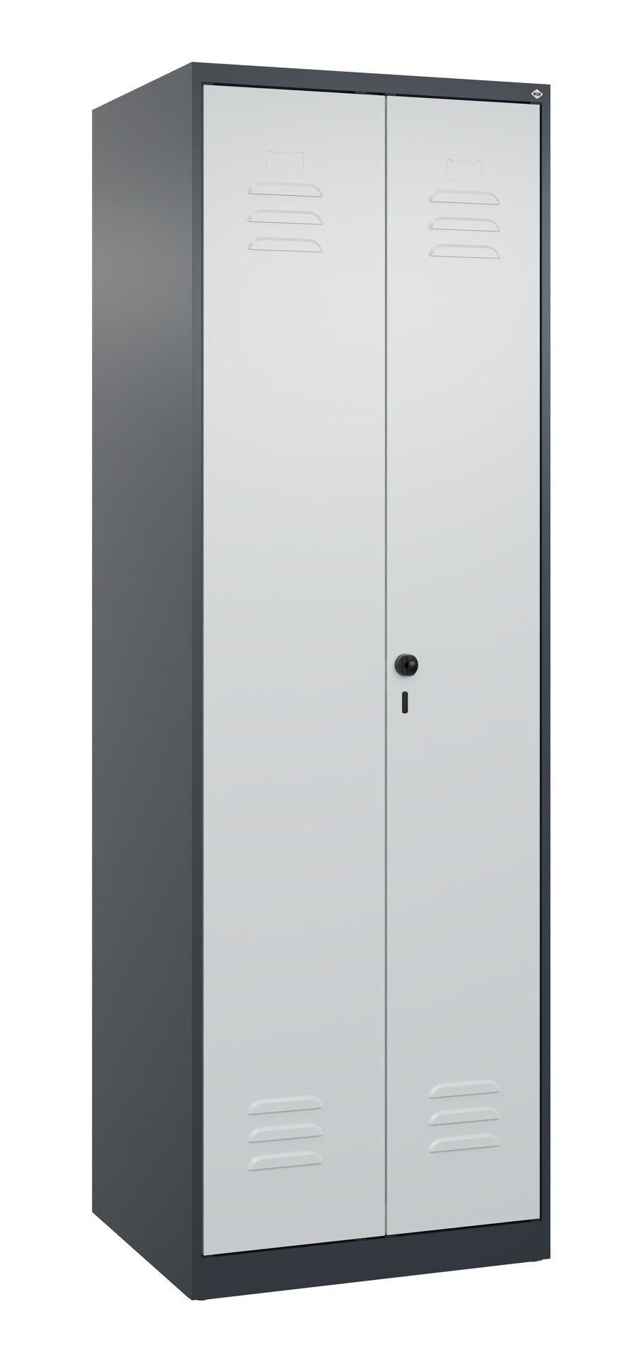 C+P Schwarz-Weiß-Spind Classic PLUS, 2 Abteile, 1850x600x500mm, 7016/7035 Produktbild img2 L