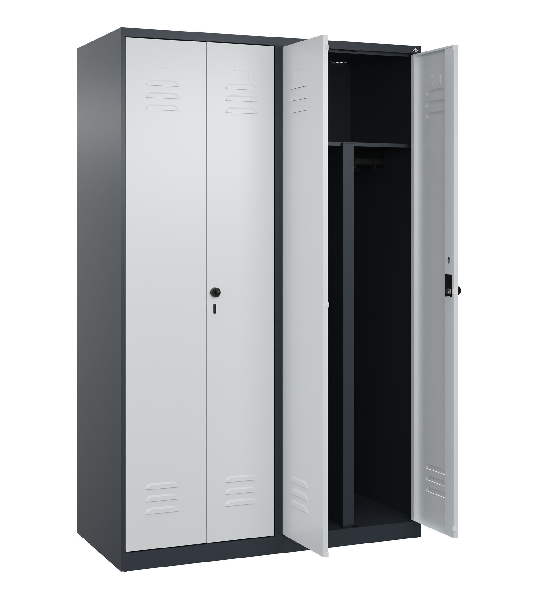 C+P PSA Doppel-Spind Classic PLUS, 4 Abteile, 1850x1200x500mm, 7016/7035 Produktbild img1 L