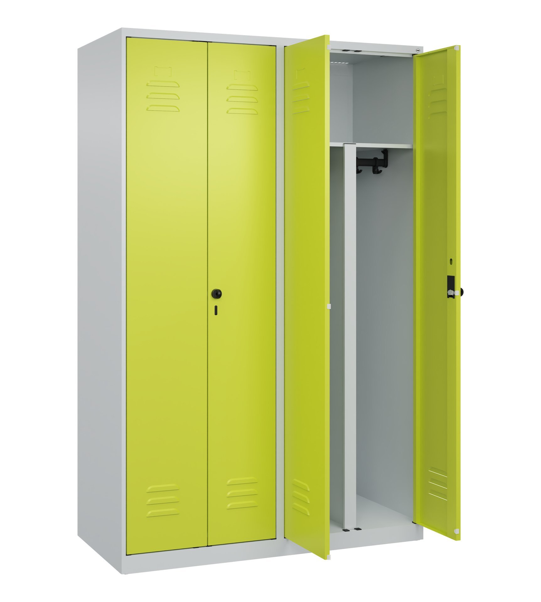C+P PSA Doppel-Spind Classic PLUS, 4 Abteile, 1850x1200x500mm, 7035/0024 Produktbild img1 L