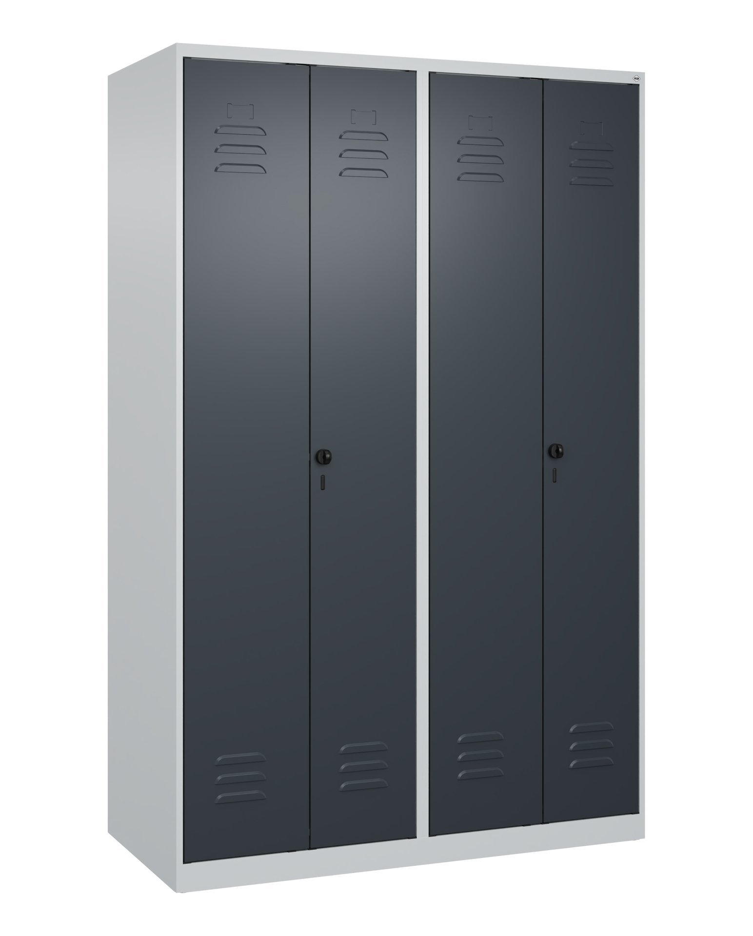 C+P PSA Doppel-Spind Classic PLUS, 4 Abteile, 1850x1200x500mm, 7035/7016 Produktbild img2 L