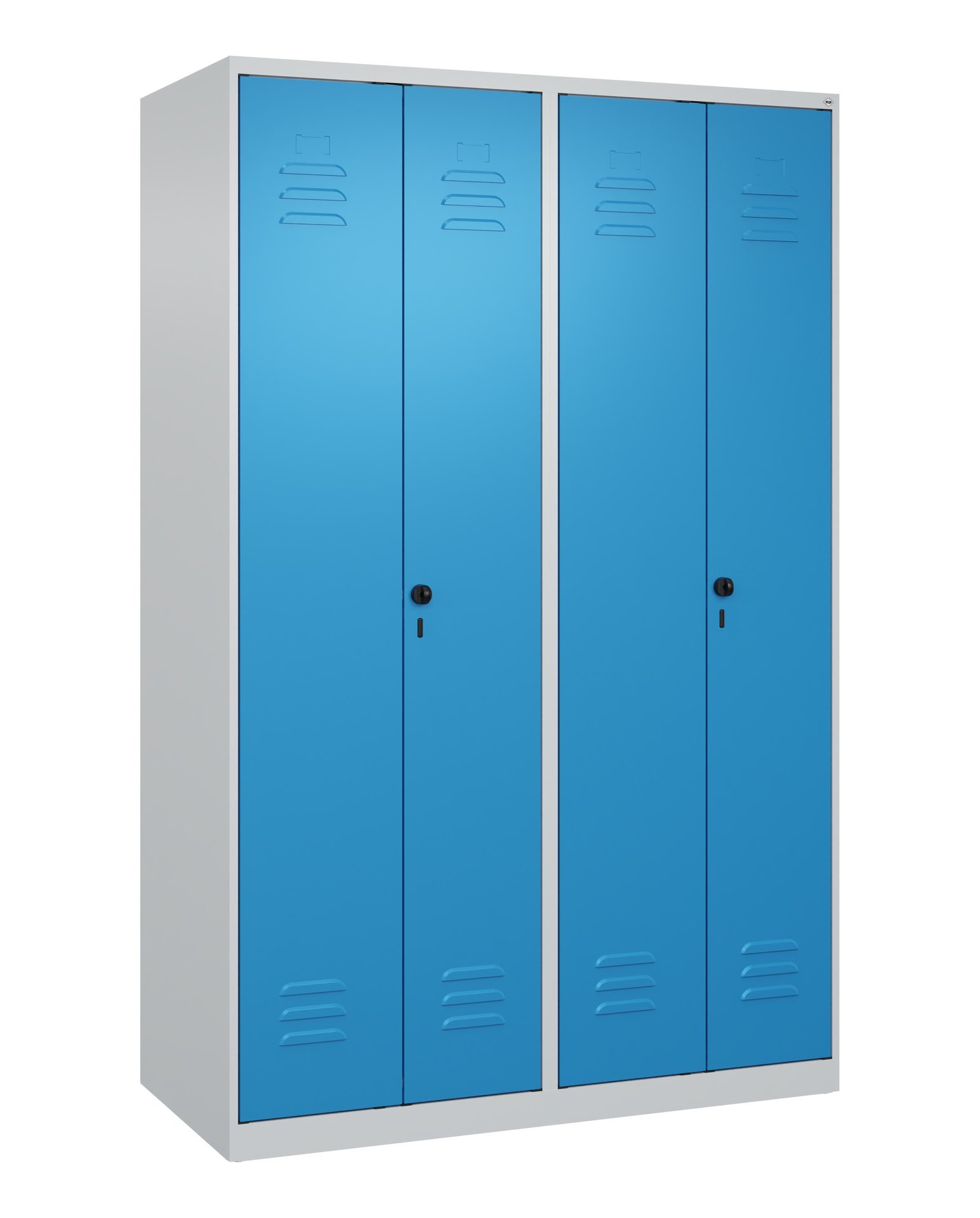 C+P PSA Doppel-Spind Classic PLUS, 4 Abteile, 1850x1200x500mm, 7035/5012 Produktbild img2 L