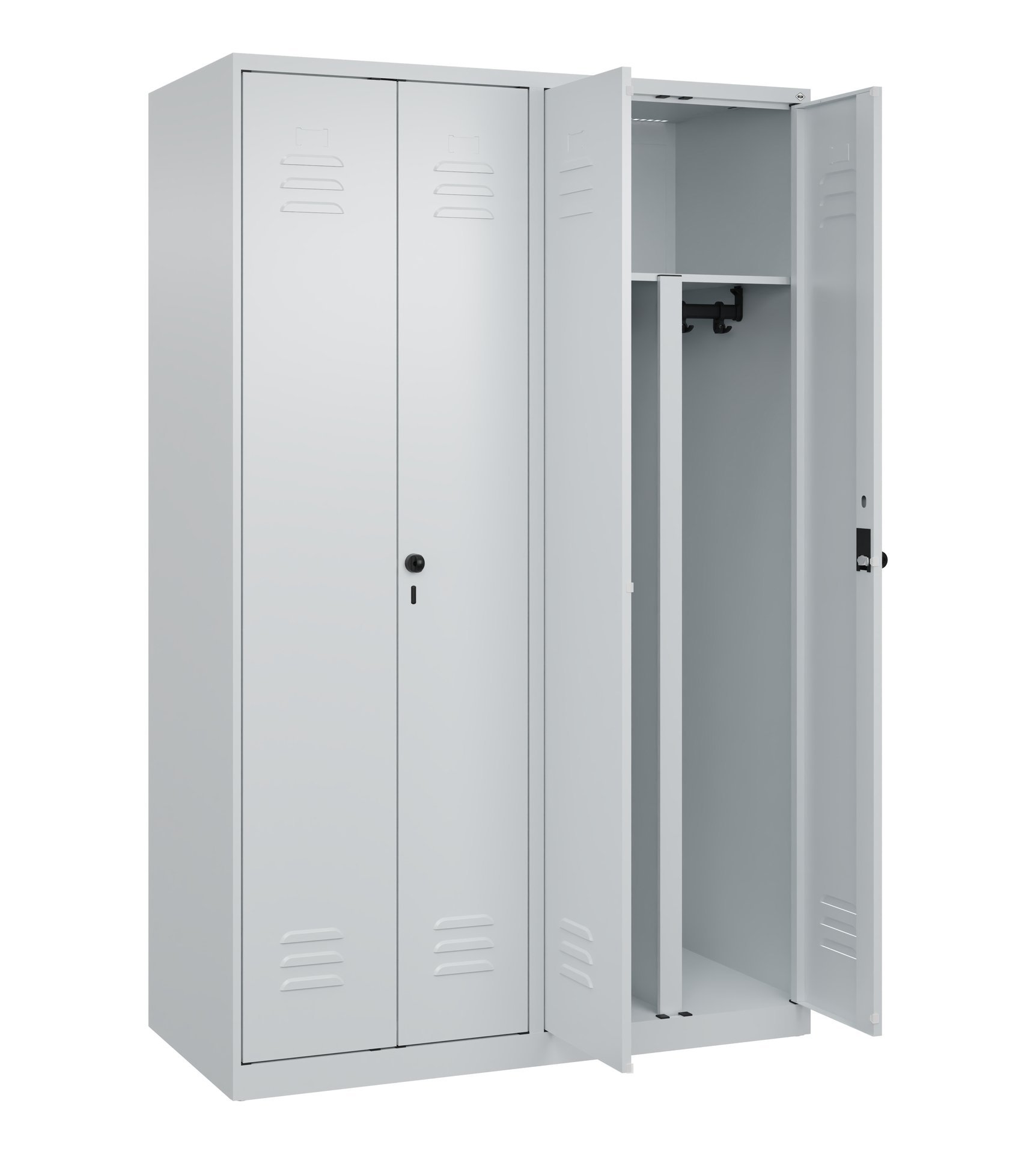C+P PSA Doppel-Spind Classic PLUS, 4 Abteile, 1850x1200x500mm, 7035/7035 Produktbild img1 L