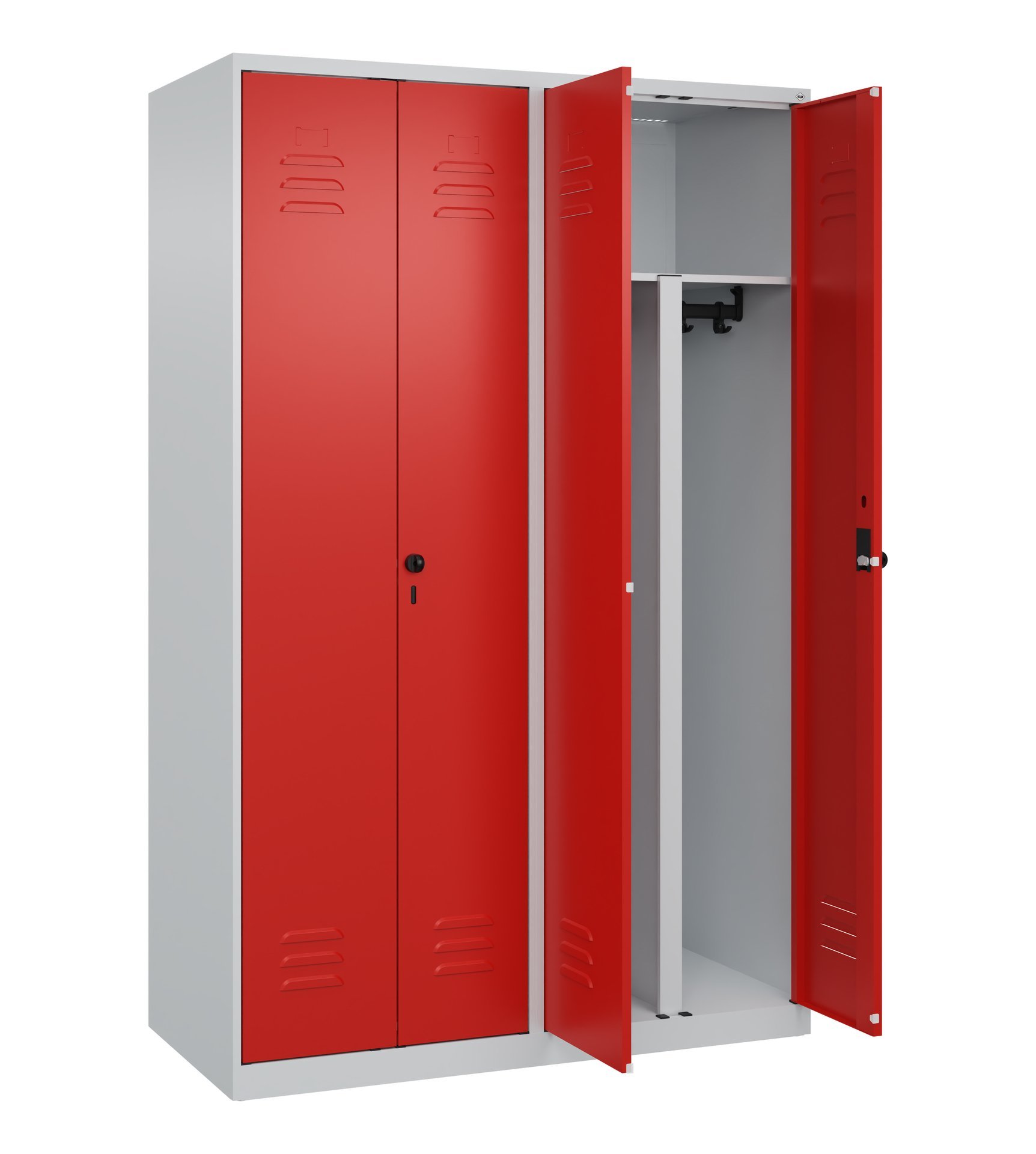 C+P PSA Doppel-Spind Classic PLUS, 4 Abteile, 1850x1200x500mm, 7035/3020 Produktbild img1 L