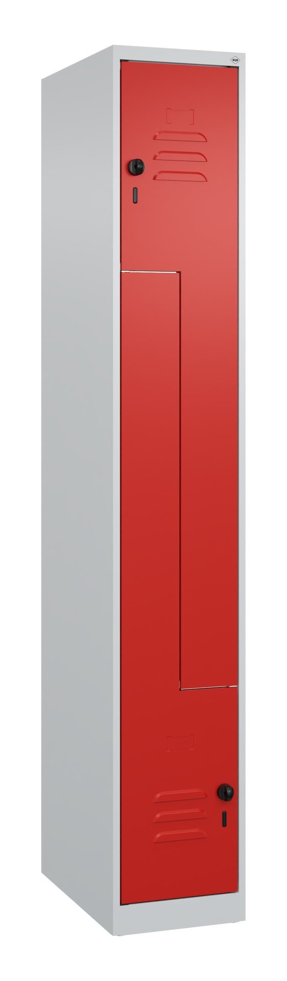 C+P Z-Spind Classic PLUS, 2 Fächer, 1850x300x500mm, 7035/3020 Produktbild img2 L