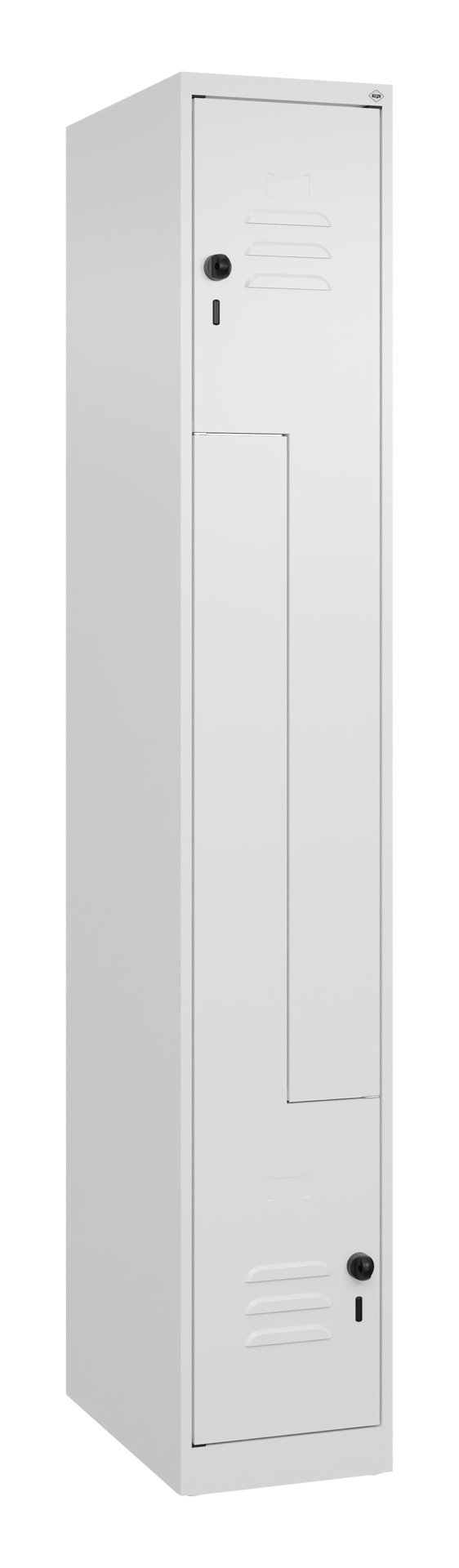 C+P Z-Spind Classic PLUS, 2 Fächer, 1850x300x500mm, 9016/9016 Produktbild img2 L