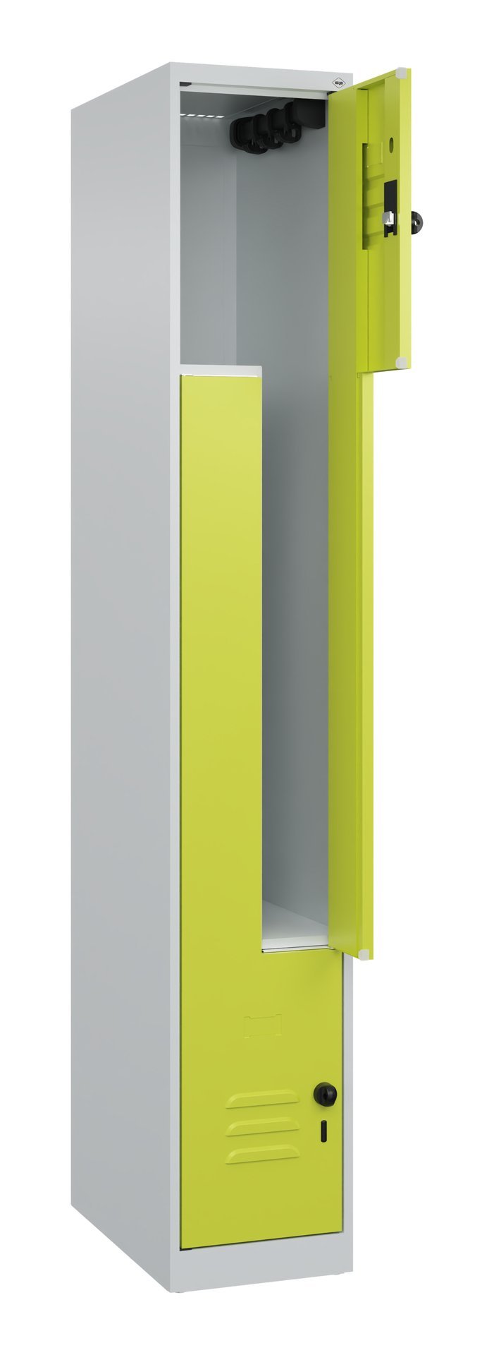 C+P Z-Spind Classic PLUS, 2 Fächer, 1850x300x500mm, 7035/0024 Produktbild img1 L