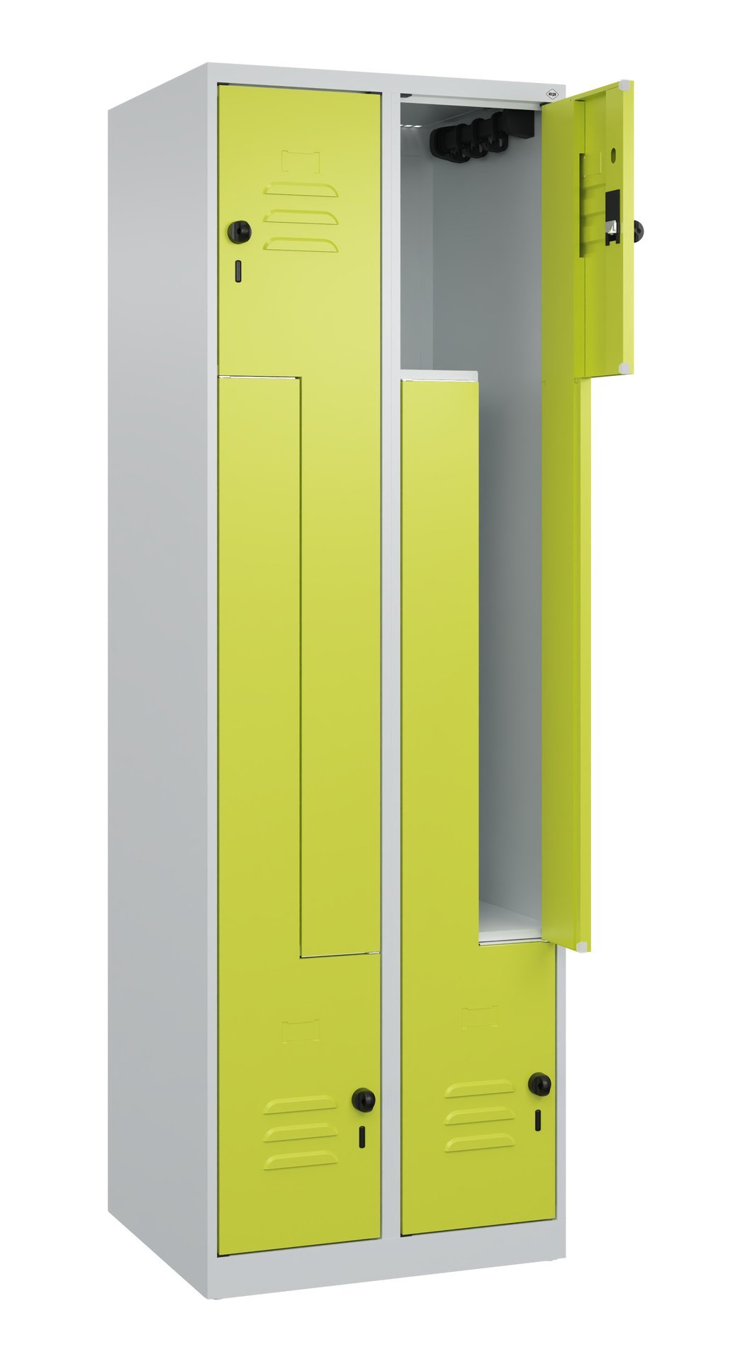 C+P Z-Spind Classic PLUS, 4 Fächer, 1850x600x500mm, 7035/0024 Produktbild img1 L
