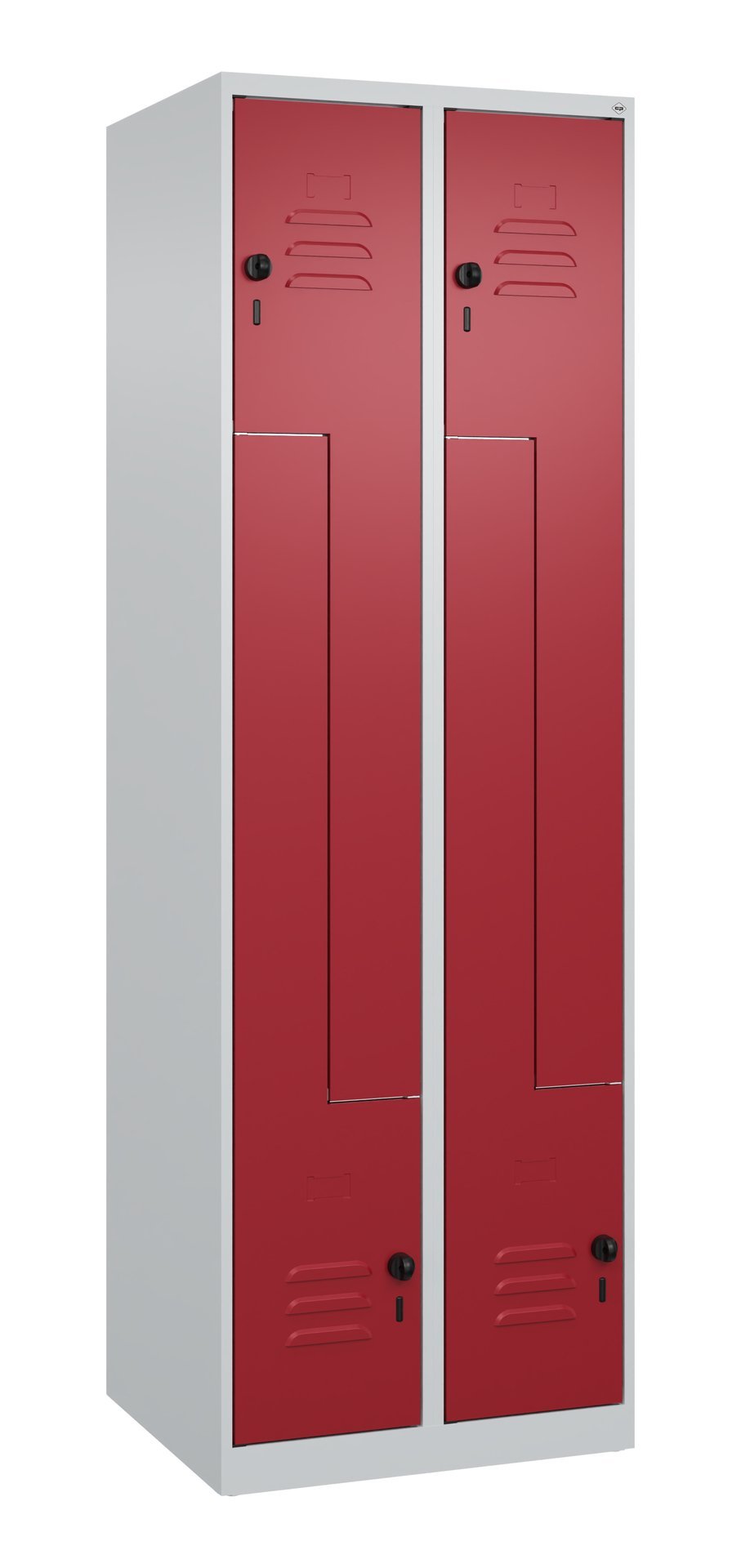 C+P Z-Spind Classic PLUS, 4 Fächer, 1850x600x500mm, 7035/3003 Produktbild img2 L