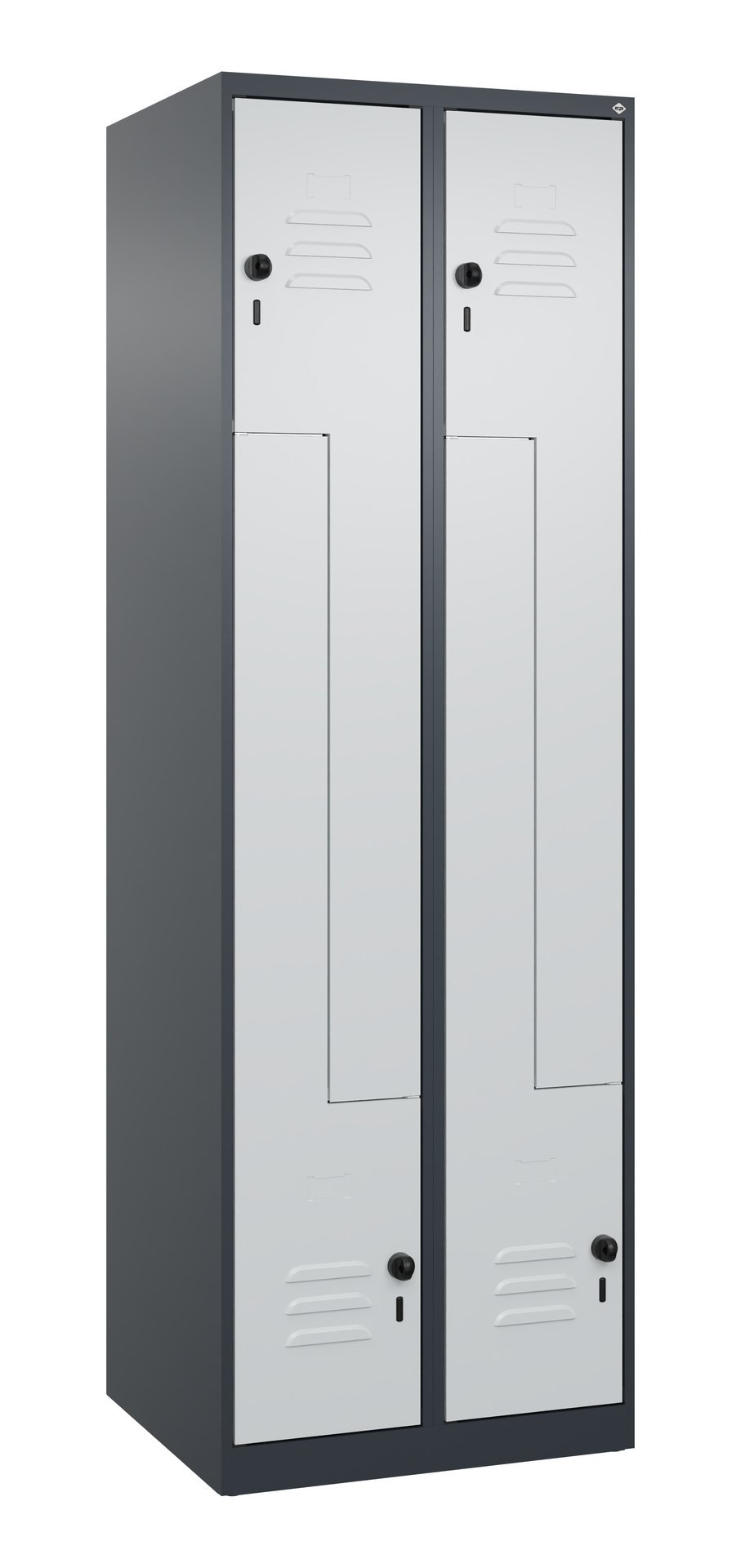 C+P Z-Spind Classic PLUS, 4 Fächer, 1850x600x500mm, 7016/7035 Produktbild img2 L