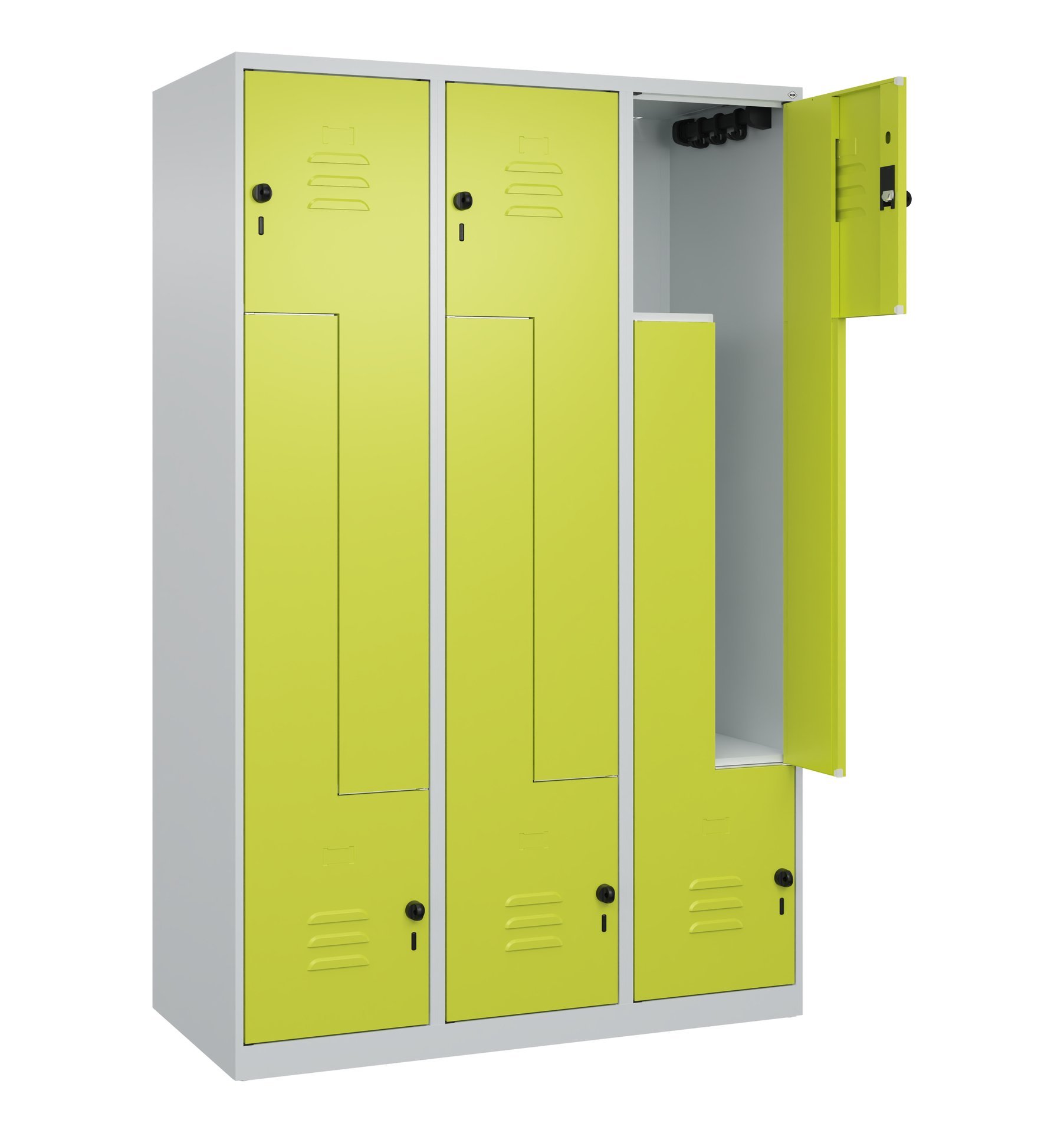 C+P Z-Spind Classic PLUS, 6 Fächer, 1850x1200x500mm, 7035/0024 Produktbild img1 L
