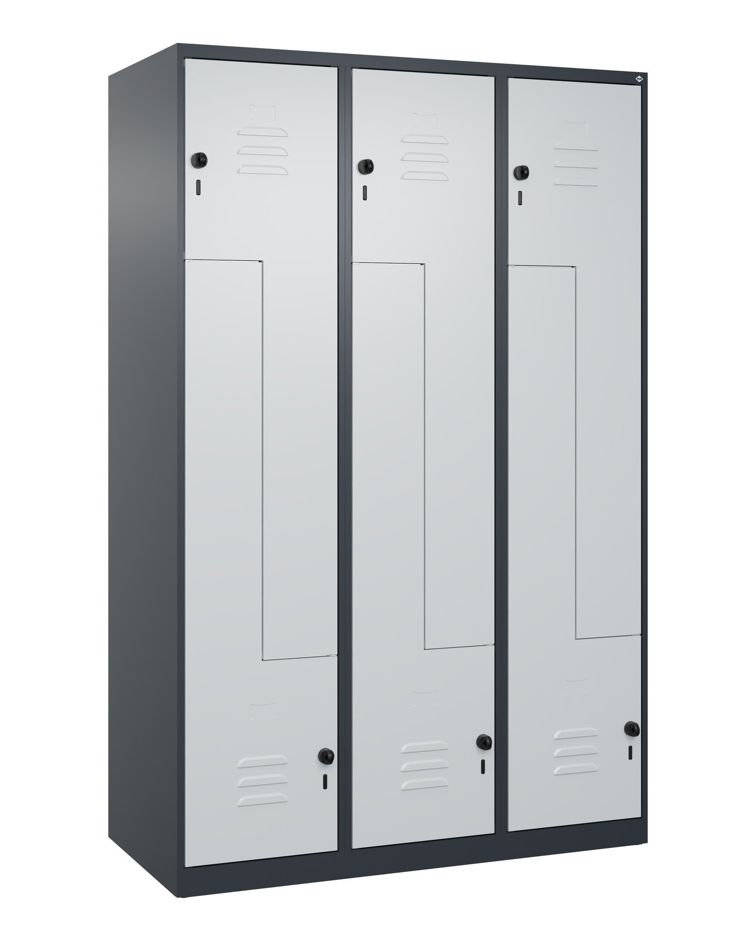 C+P Z-Spind Classic PLUS, 6 Fächer, 1850x1200x500mm, 7016/7035 Produktbild img2 L