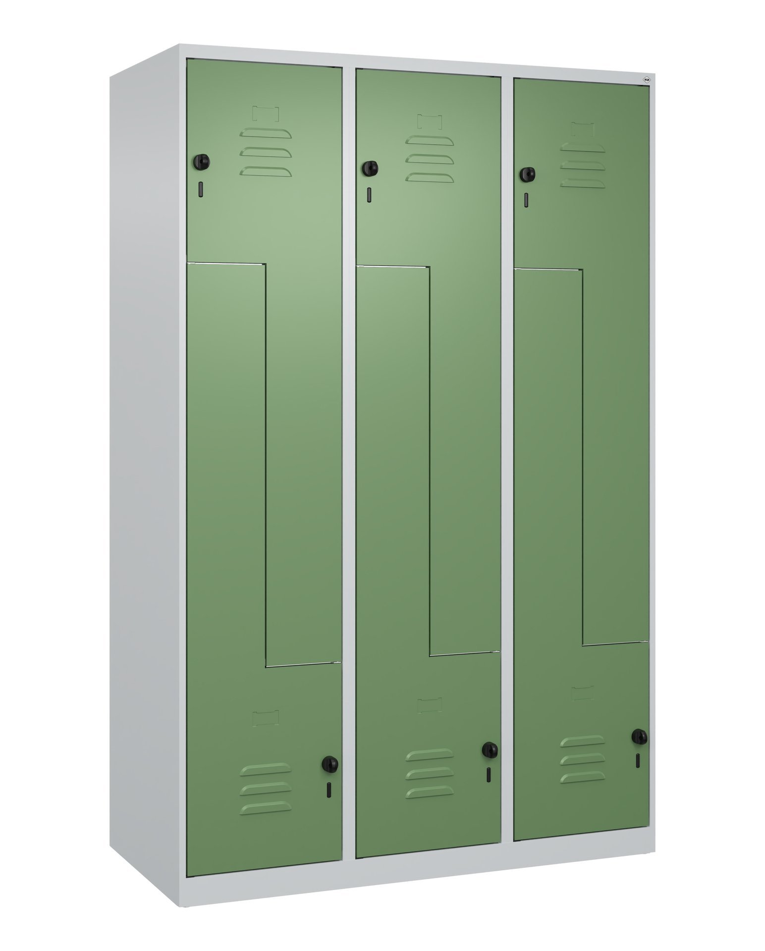 C+P Z-Spind Classic PLUS, 6 Fächer, 1850x1200x500mm, 7035/6011 Produktbild img2 L