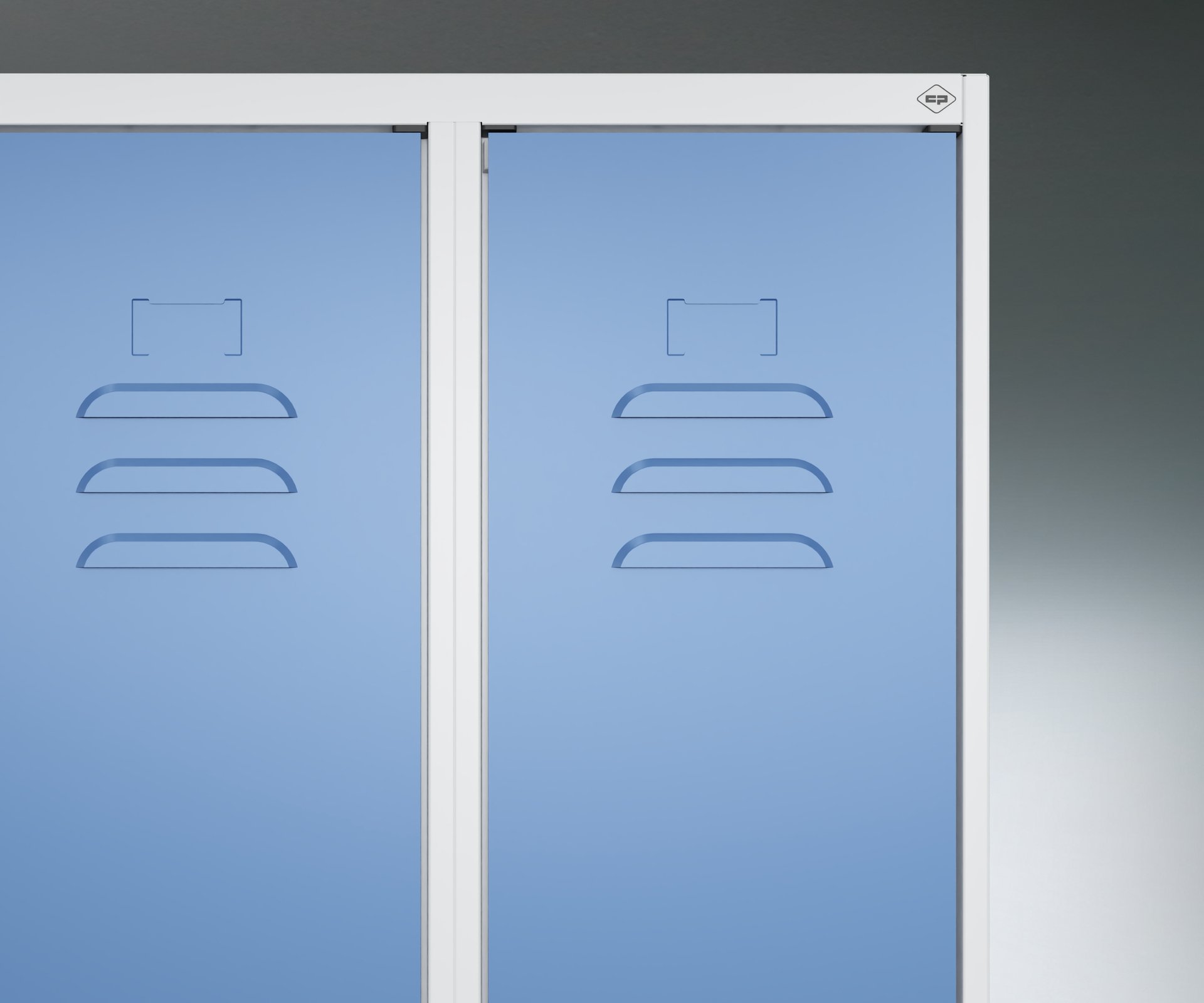 C+P Spind Classic PLUS, Bank, 3 Abteile, 2120x900x815mm, 7016/7016 Produktbild img3 L