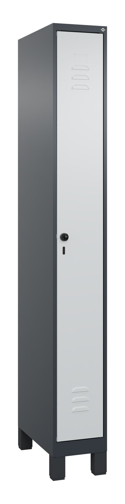 C+P Spind Classic PLUS, Füße, 1 Abteil, 1950x250x500mm, 7016/7035 Produktbild img2 L