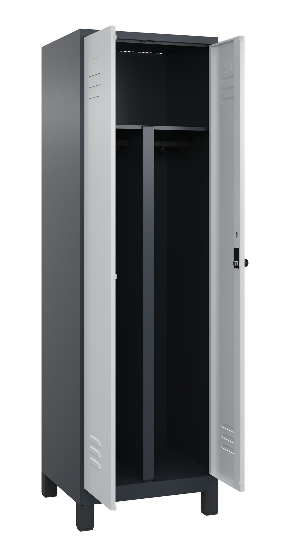 C+P PSA Doppel-Spind Classic PLUS, Füße, 2 Abteile, 1950x600x500mm, 7016/7035 Produktbild img1 L