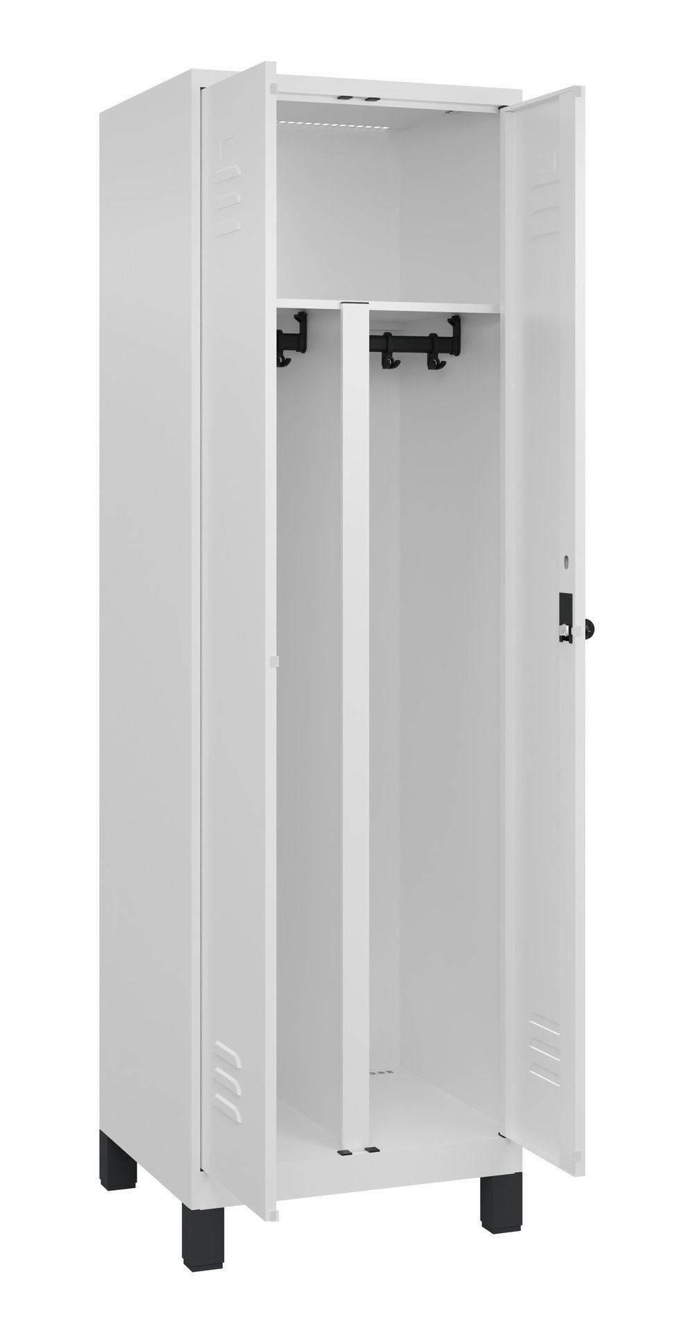 C+P PSA Doppel-Spind Classic PLUS, Füße, 2 Abteile, 1950x600x500mm, 9016/9016 Produktbild img1 L