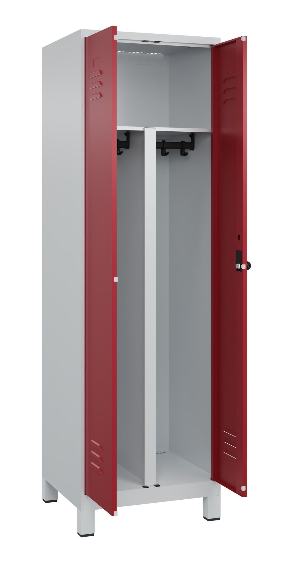 C+P PSA Doppel-Spind Classic PLUS, Füße, 2 Abteile, 1950x600x500mm, 7035/3003 Produktbild img1 L