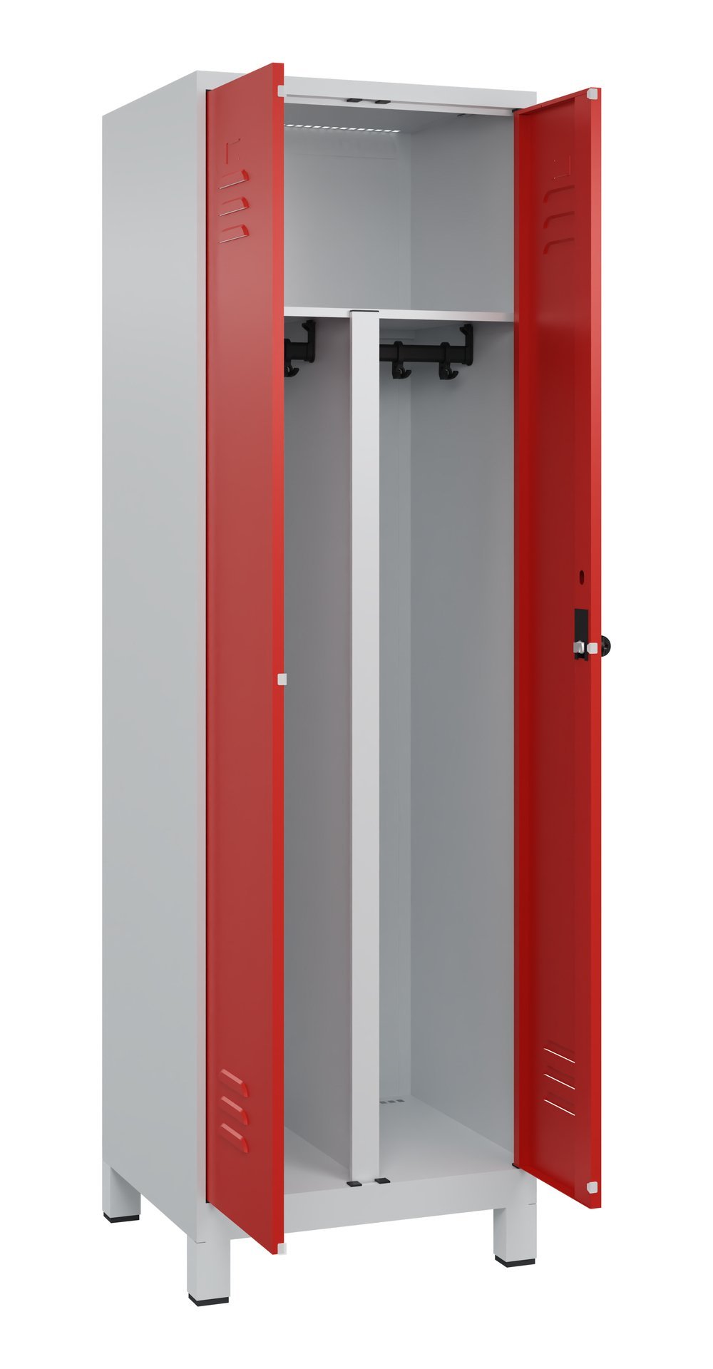 C+P PSA Doppel-Spind Classic PLUS, Füße, 2 Abteile, 1950x600x500mm, 7035/3020 Produktbild img1 L