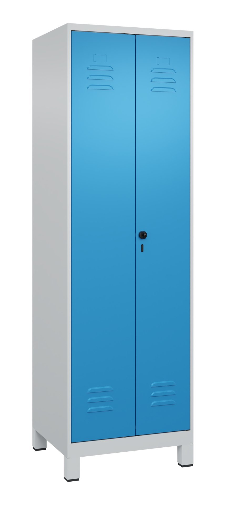 C+P PSA Doppel-Spind Classic PLUS, Füße, 2 Abteile, 1950x600x500mm, 7035/5012 Produktbild img2 L