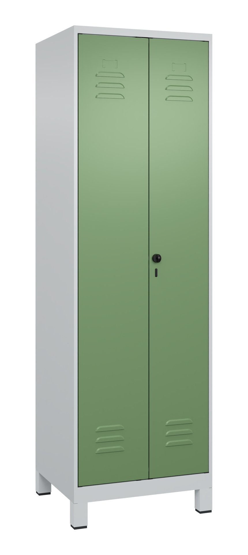 C+P PSA Doppel-Spind Classic PLUS, Füße, 2 Abteile, 1950x600x500mm, 7035/6011 Produktbild img2 L