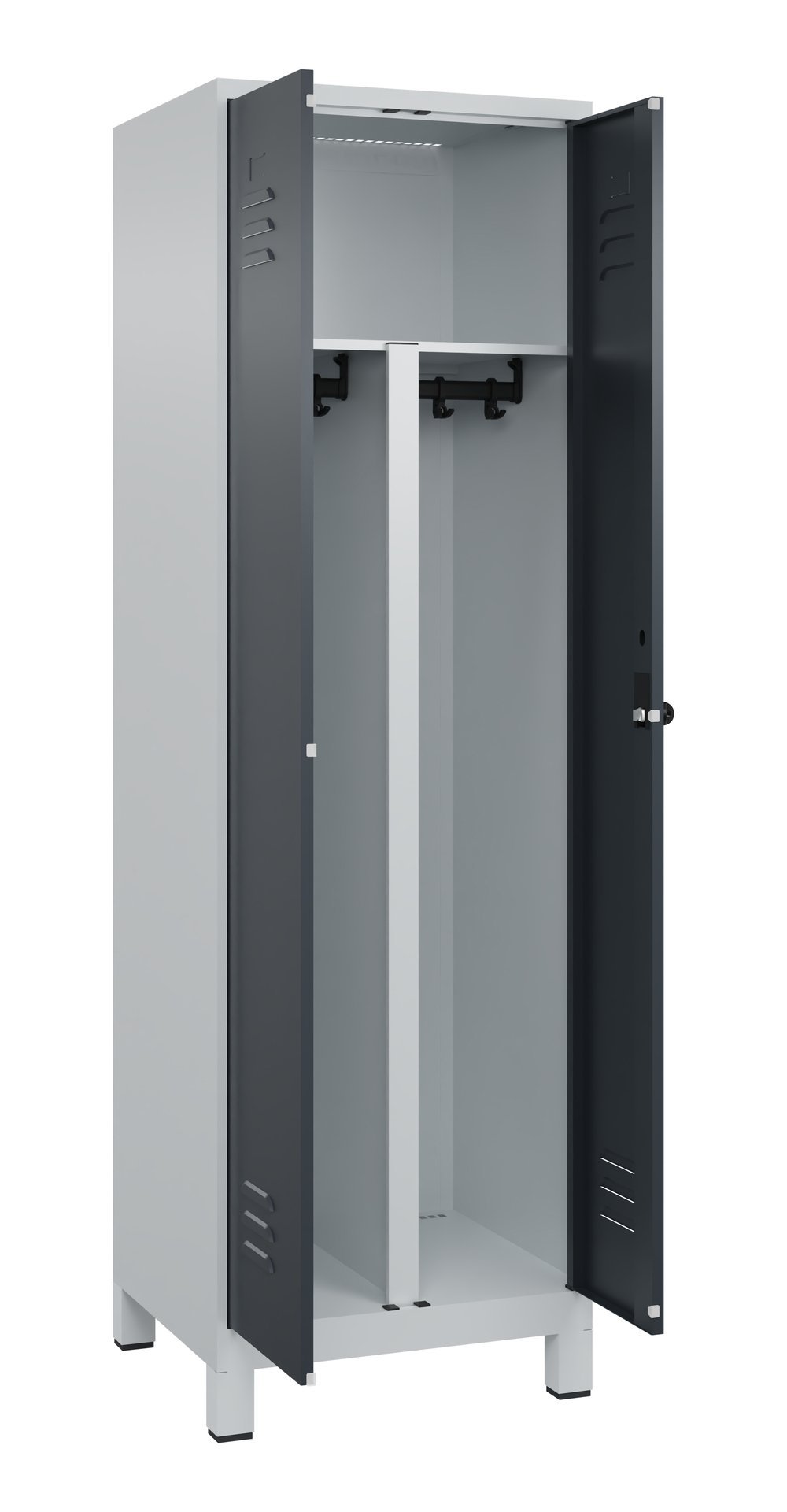 C+P PSA Doppel-Spind Classic PLUS, Füße, 2 Abteile, 1950x600x500mm, 7035/7016 Produktbild img2 L
