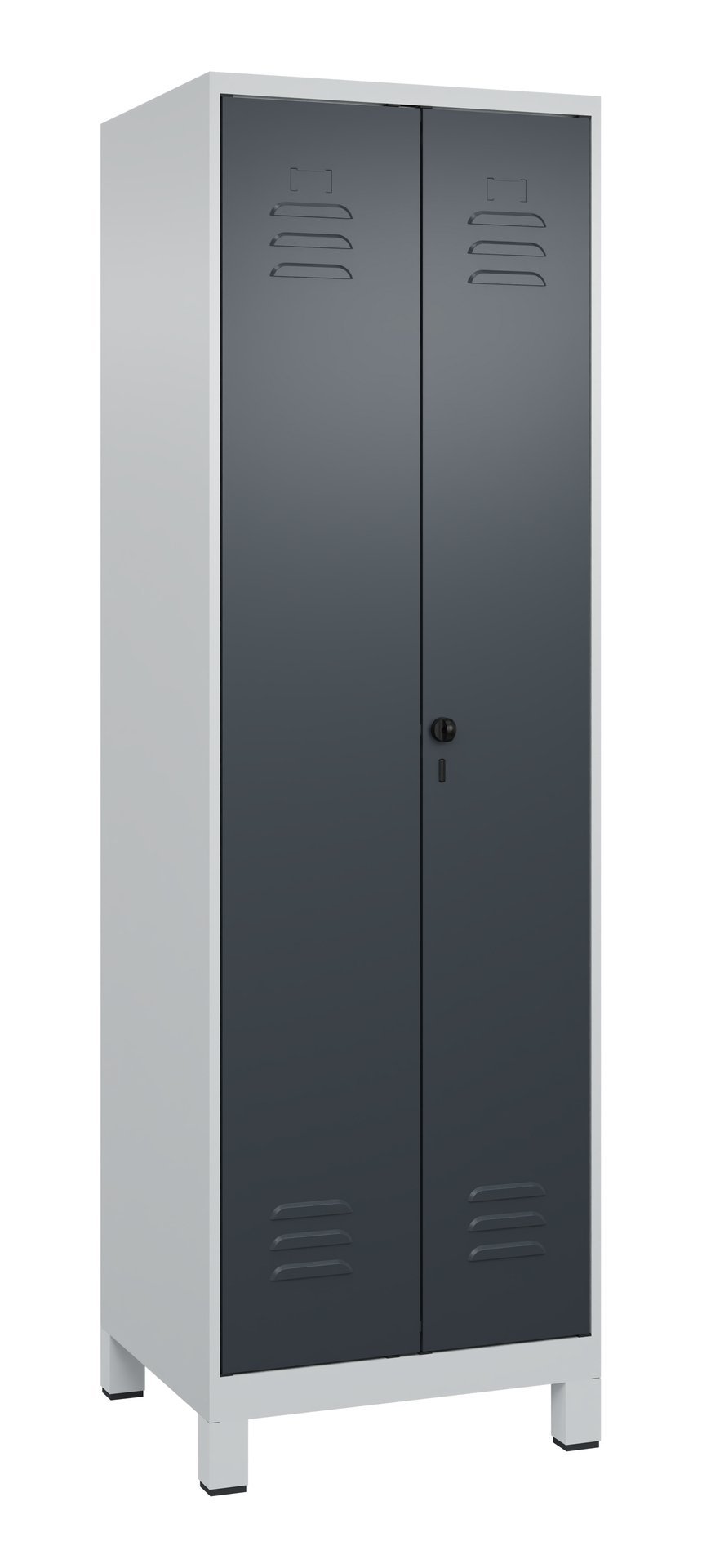 C+P PSA Doppel-Spind Classic PLUS, Füße, 2 Abteile, 1950x600x500mm, 7035/7016 Produktbild img3 L