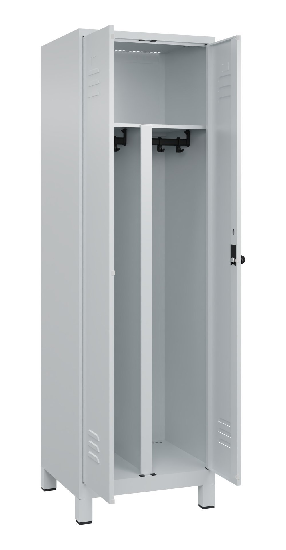 C+P PSA Doppel-Spind Classic PLUS, Füße, 2 Abteile, 1950x600x500mm, 7035/7035 Produktbild img2 L