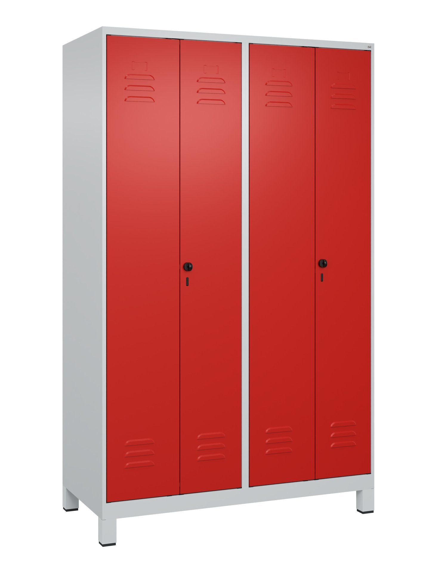 C+P PSA Doppel-Spind Classic PLUS, Füße, 4 Abteile, 1950x1200x500mm, 7035/3020 Produktbild img2 L