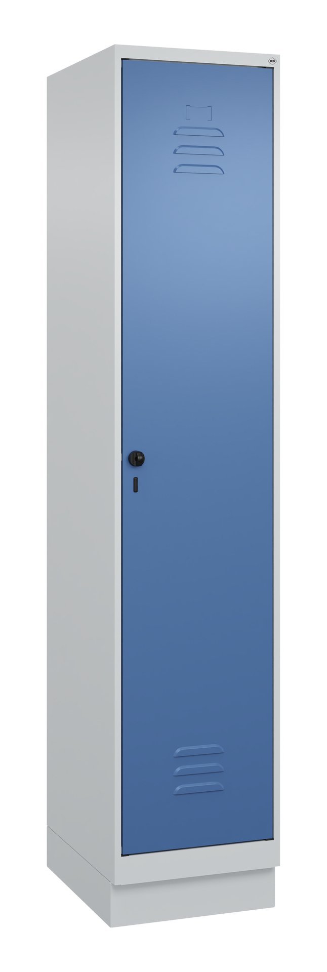 C+P Spind Classic PLUS, Sockel, 1 Abteil, 1950x400x500mm, 7035/5023 Produktbild img2 L